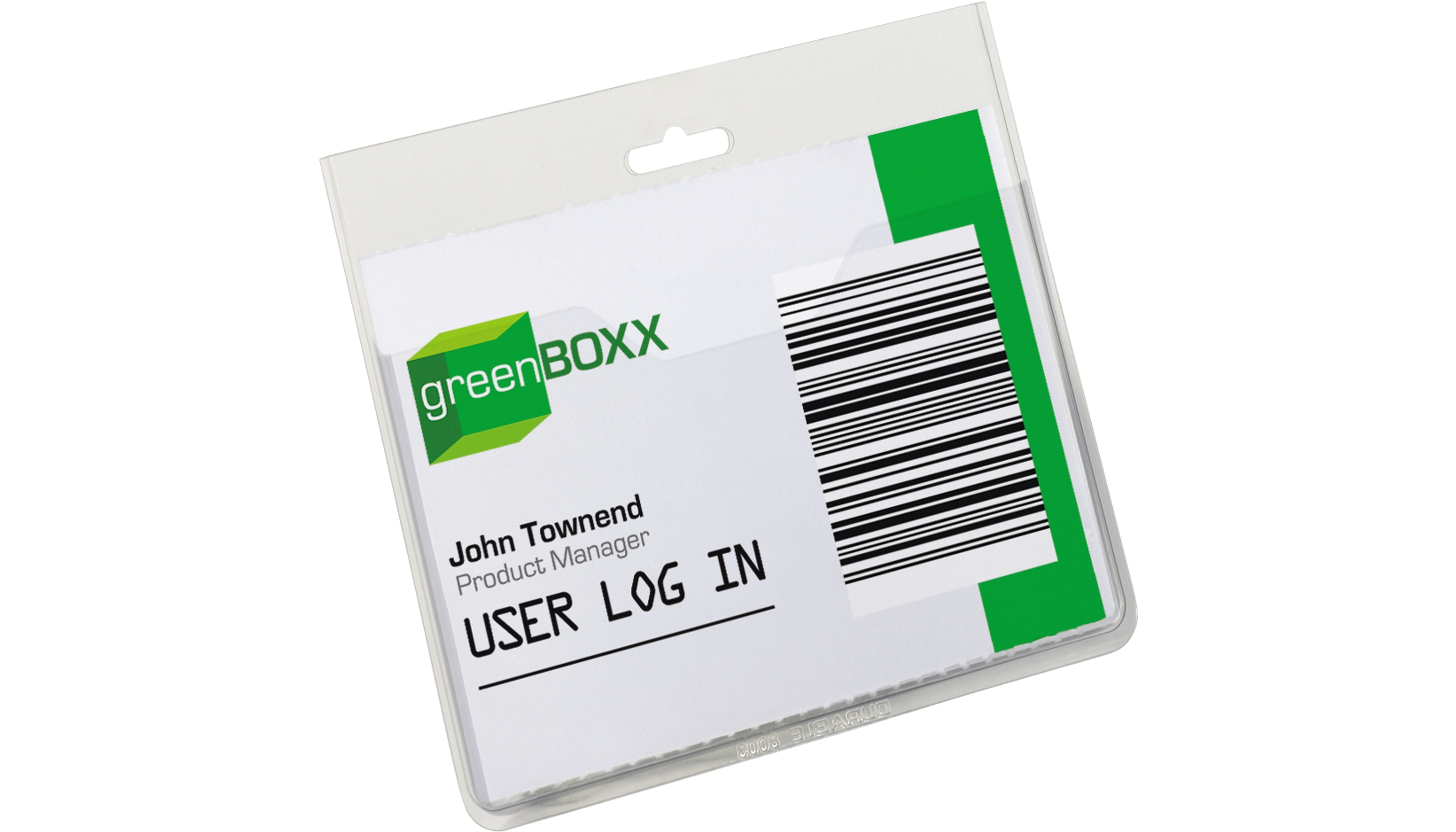 DURABLE Namensschild 95 x 75 mm (B x H)  Hartfolie 20 Stück/Pack transparent