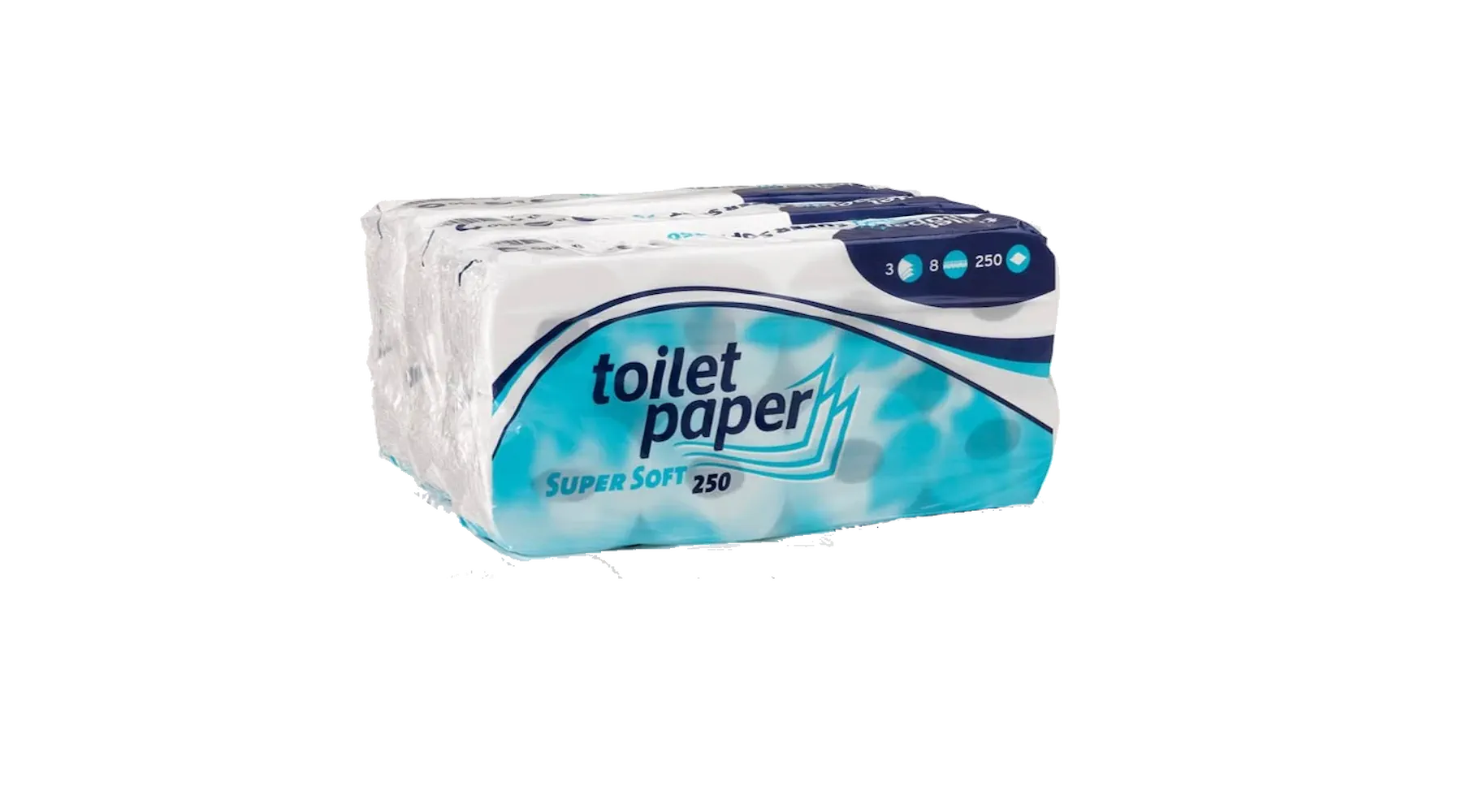WEPA Toilettenpapier Super Soft Blütenprägung 8 Rollen/Pack 3-lagig hochweiß