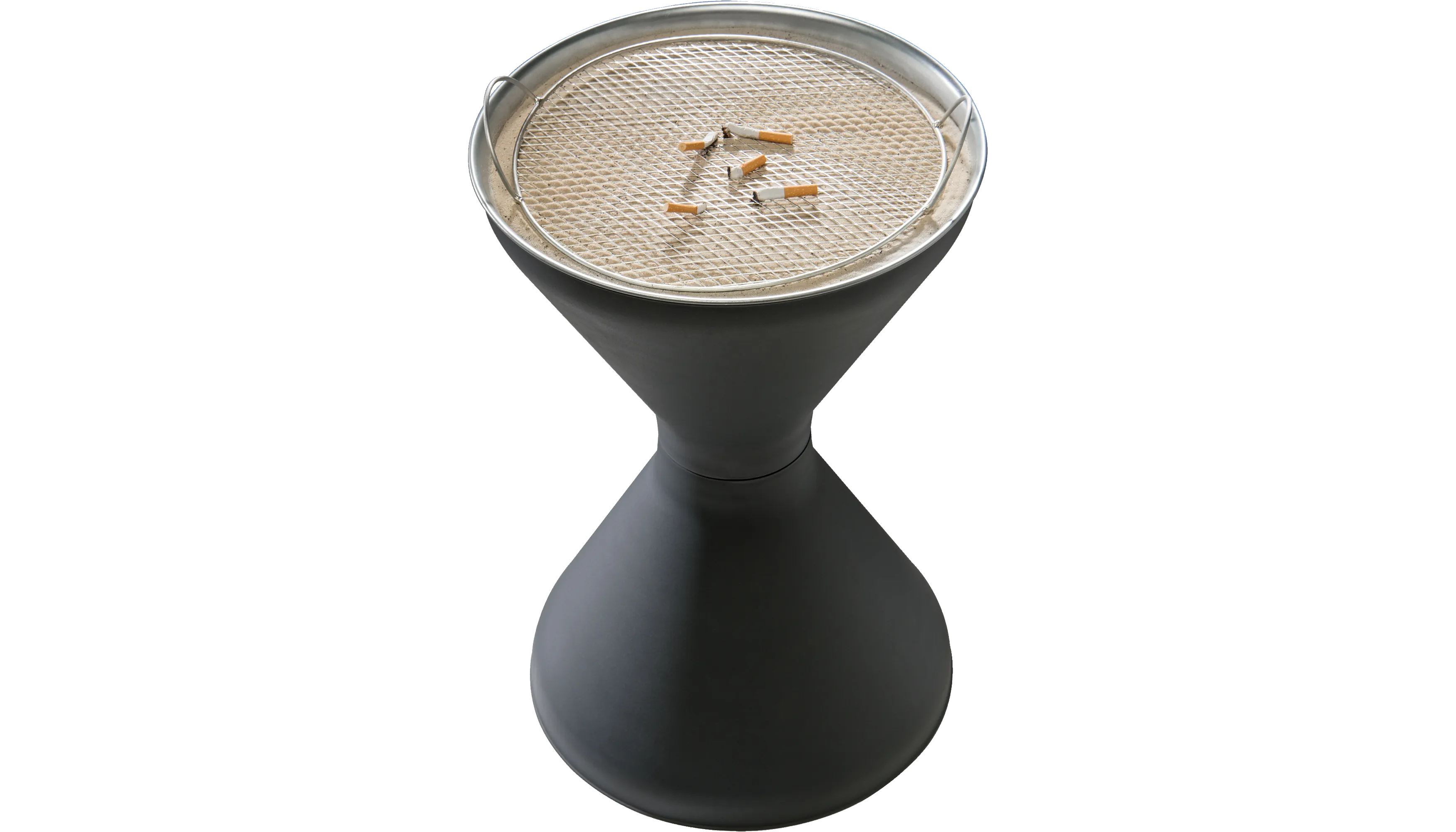 APS Standascher DIABOLO 40 x 60 cm (Ø x H)  inkl. 1,5 kg Sand Polypropylen/Metall verzinkt schwarz