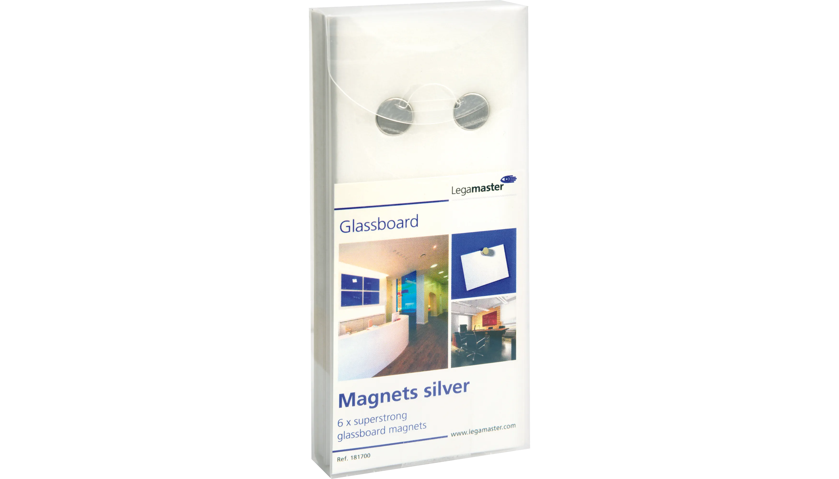 LEGAMASTER Magnet 12mm rund silber 1Pack=6 Stück