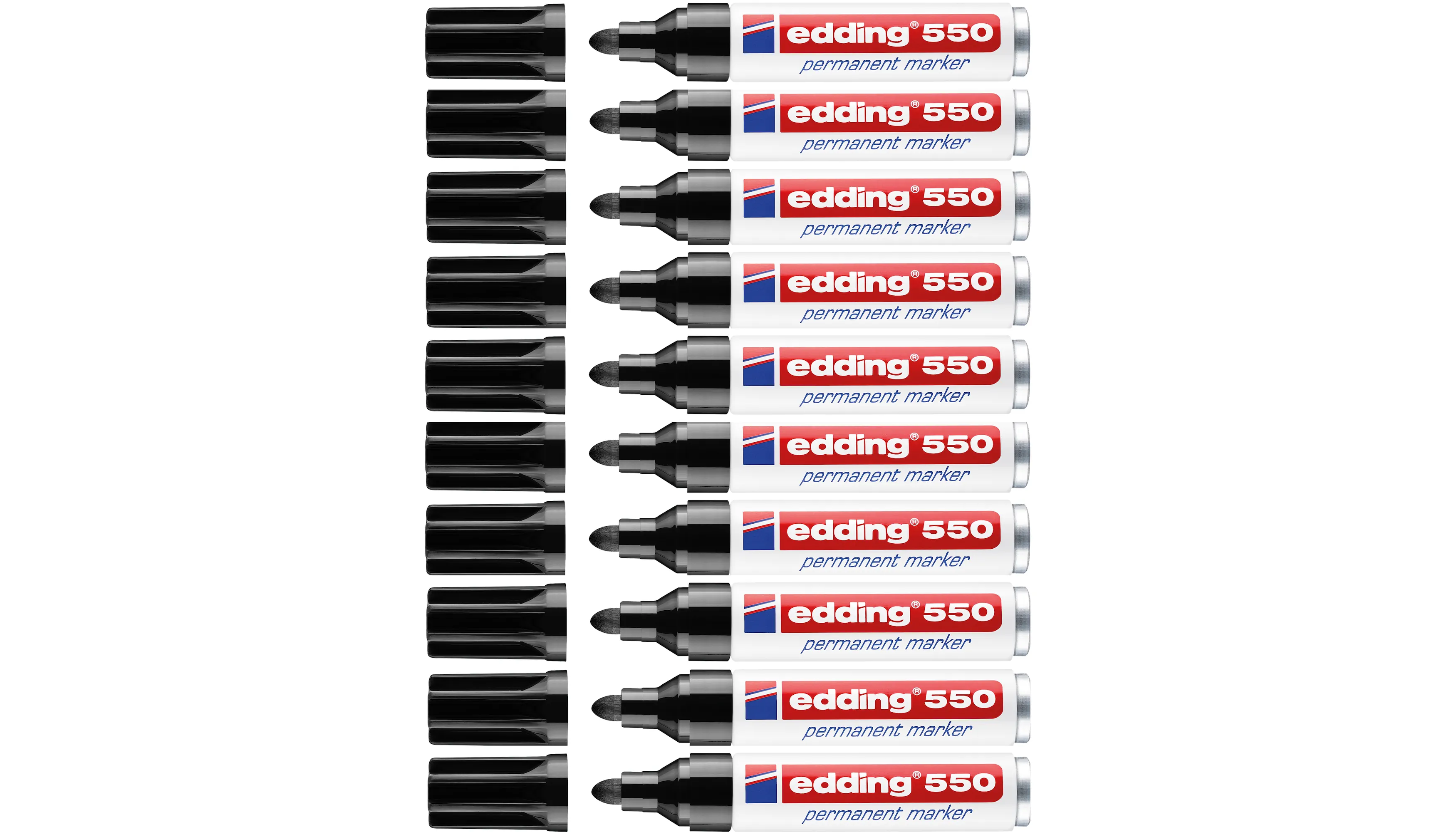 EDDING Permanentmarker 550 10 Stück/Pack schwarz