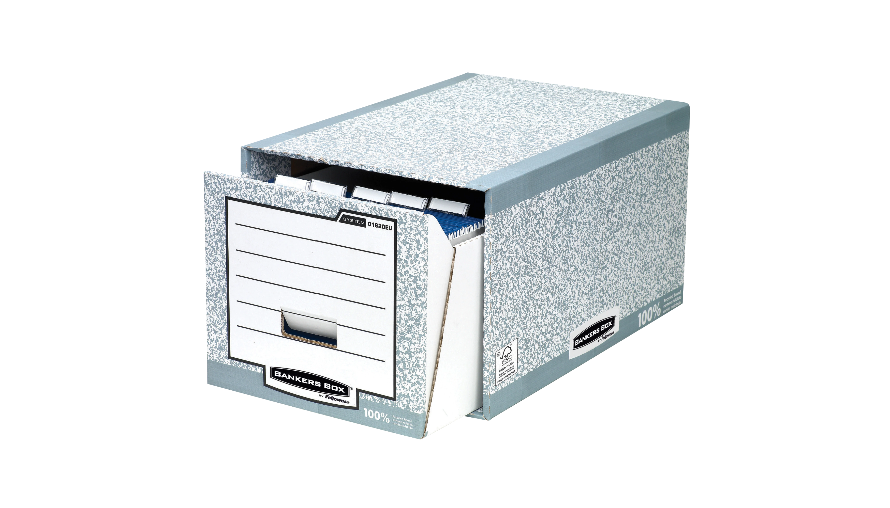 BANKERS BOX® Archiv-Schubladenbox System 39 x 31 x 56,8 cm (B x H x T) grau/weiß