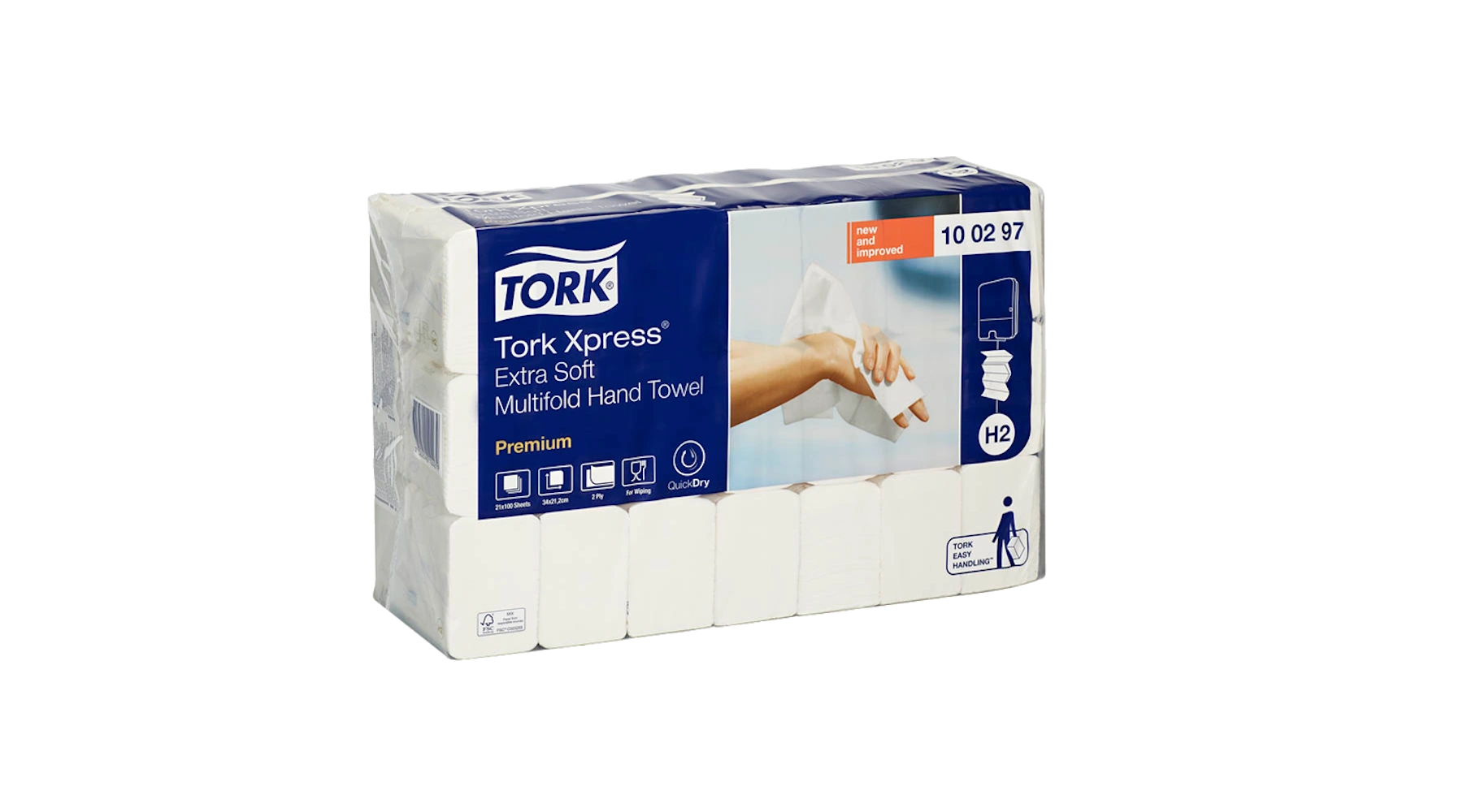 TORK Papierhandtuch Xpress® Premium 2100 Tücher/Karton 34,0 x 21,2 cm Interfold-Falzung