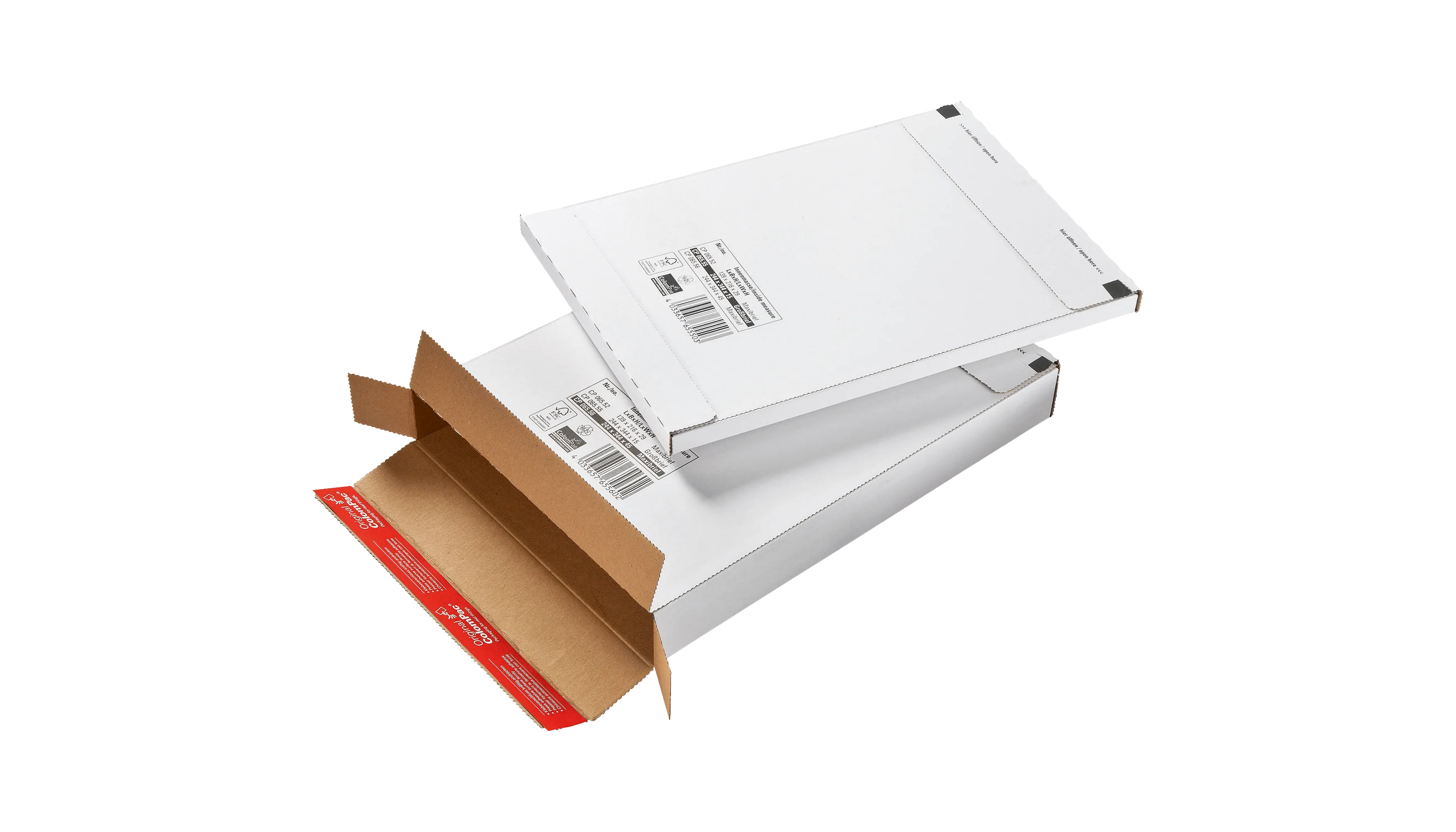 COLOMPAC® Versandkarton Kurierpaket 24,4 x 34,4 x 4,5 cm DIN C4 weiß