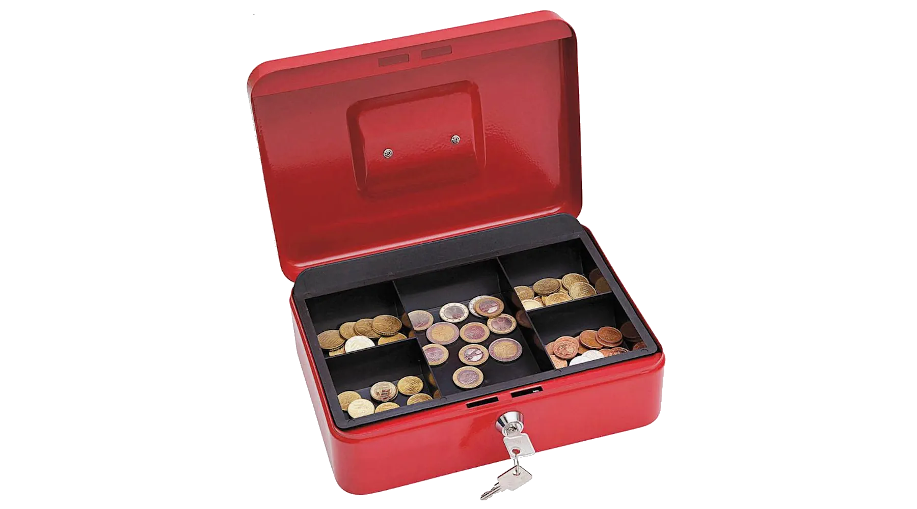 WEDO® Geldkassette Größe 2  20 x 9 x 16 cm (B x H x T) rot