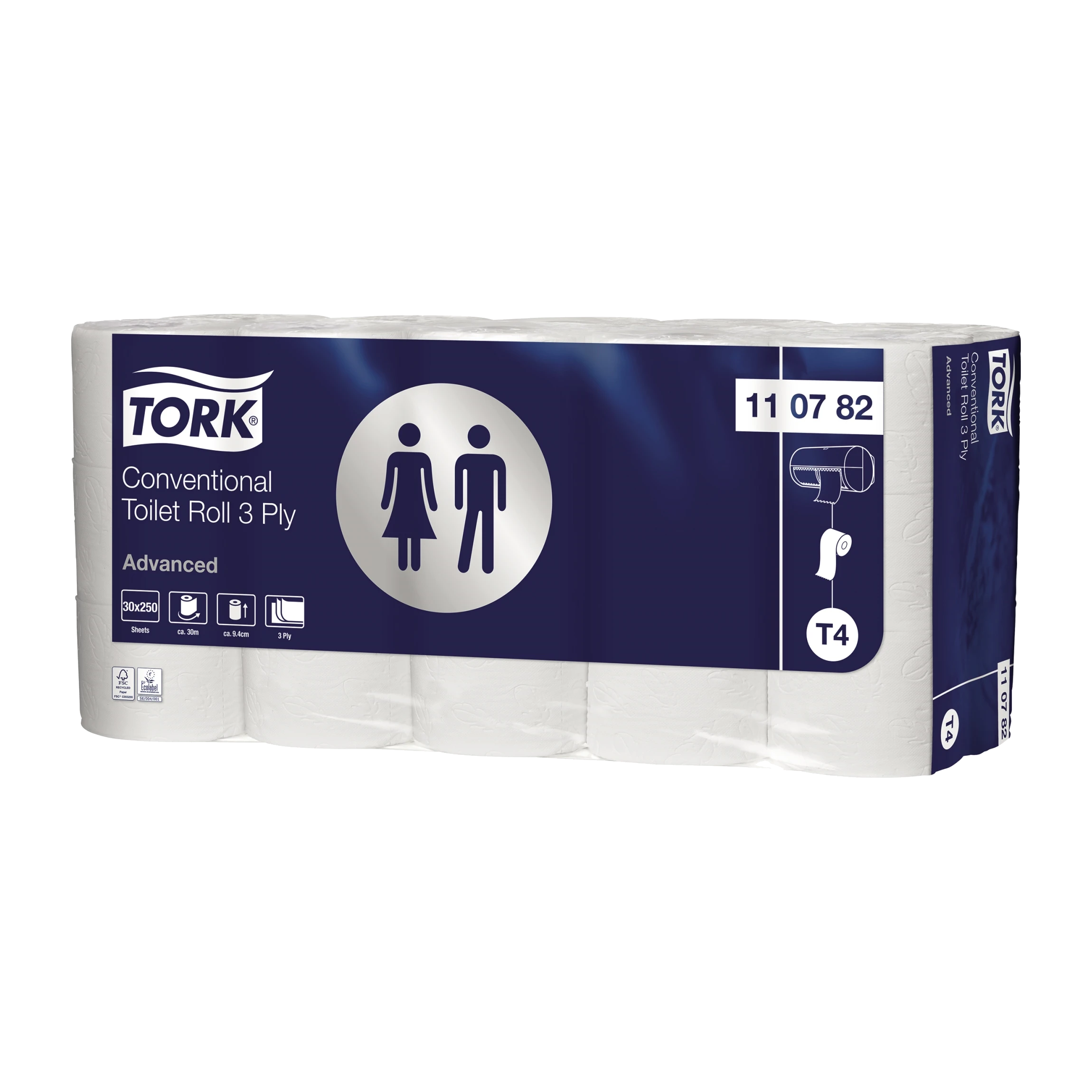 TORK Toilettenpapier Advanced 3-lagig Papier weiß 30 Rollen/Pack
