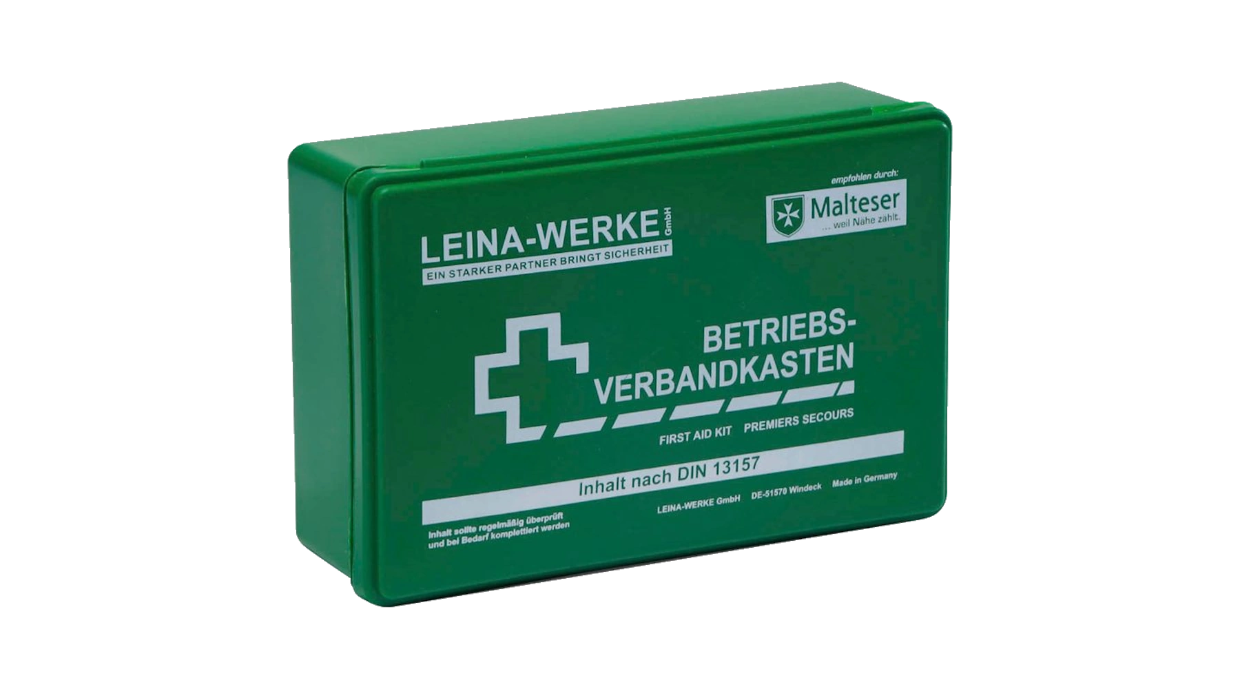 LEINA-WERKE Verbandskasten DIN 13157  25,5 x 8 x 16,6 cm (B x T x H) Polypropylen grün