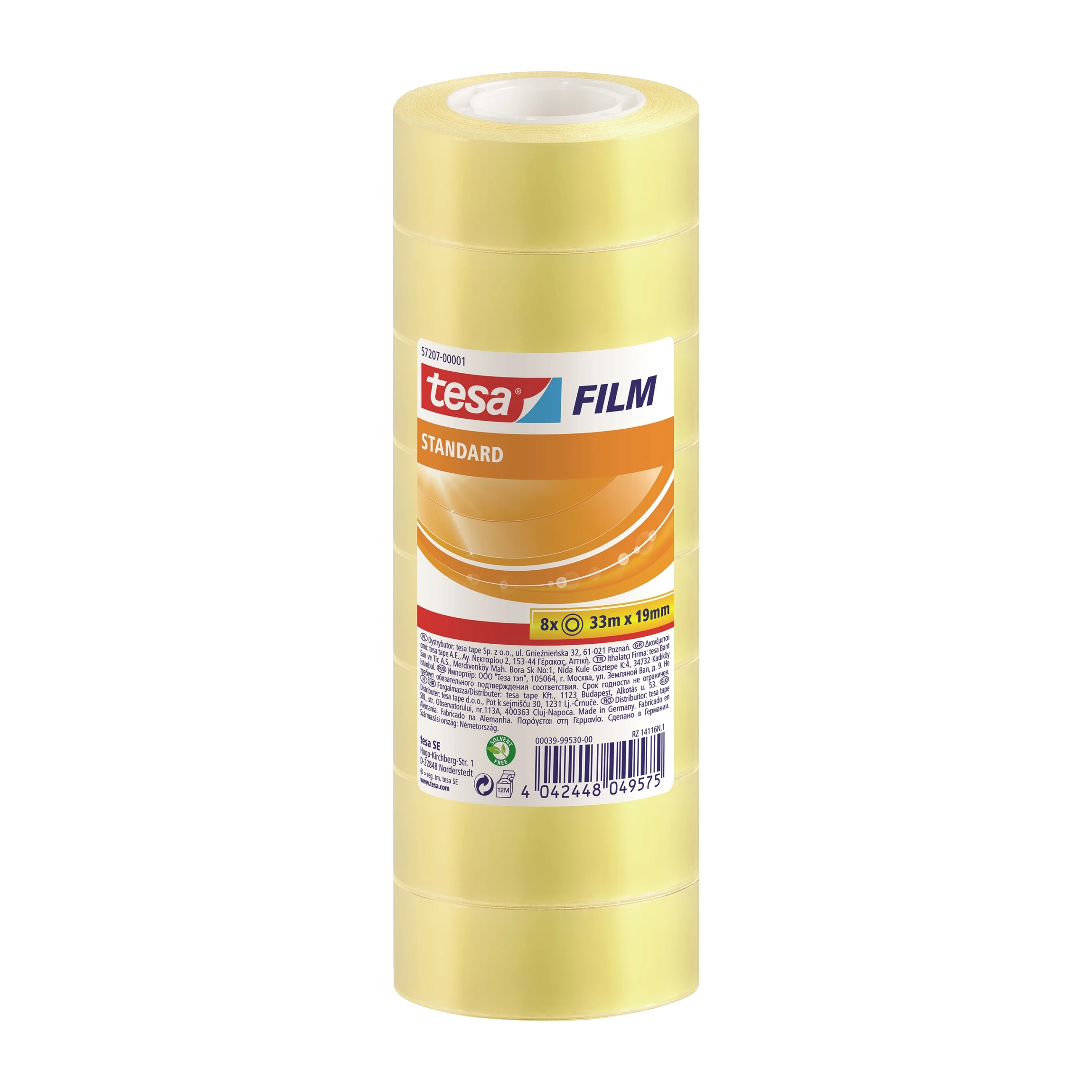TESA Klebefilm standard 19 mm x 33 m 1Pa=8Stück transparent