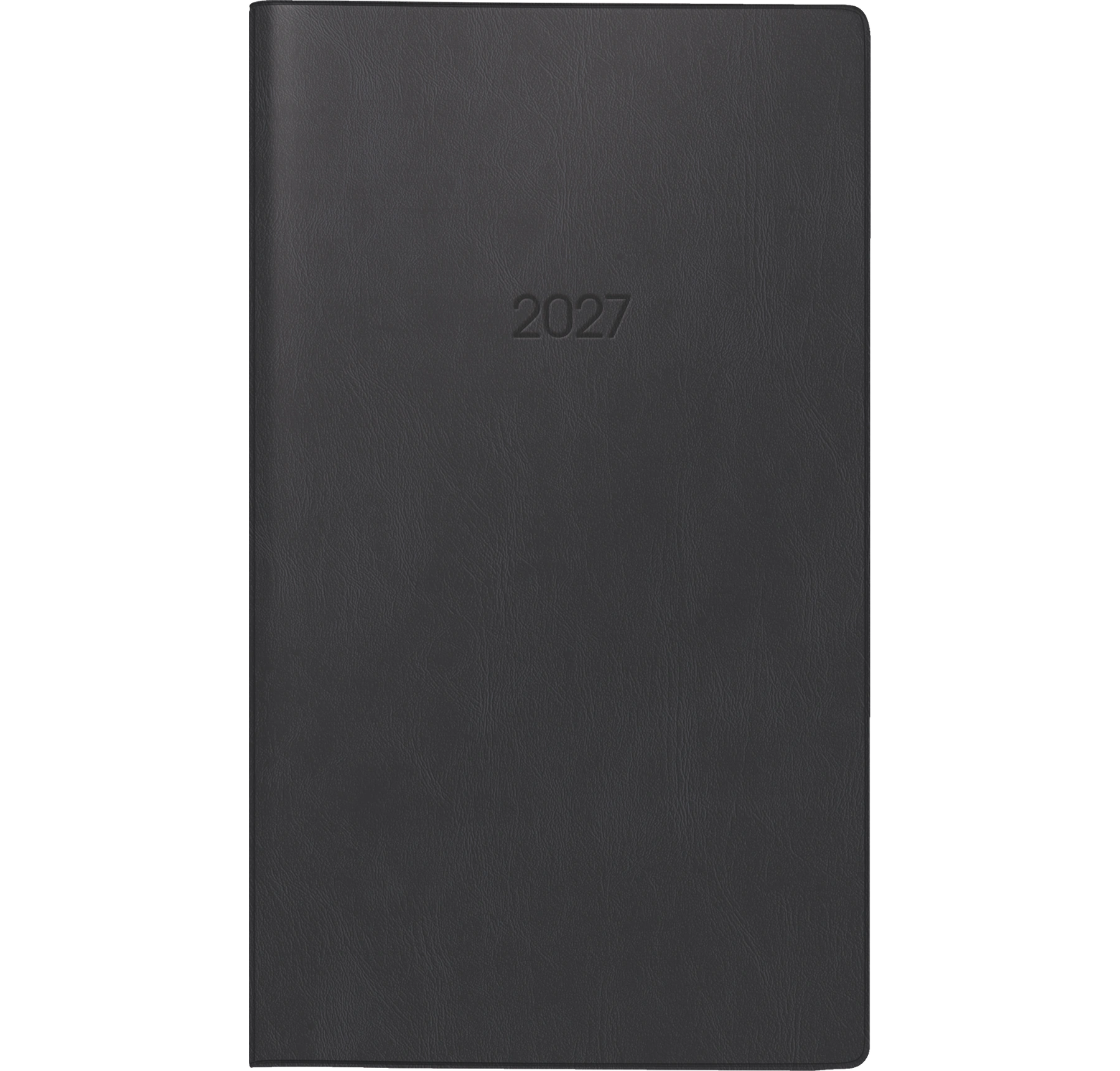 BRUNNEN Taschenkalender 746 2027 1 Monat/2 Seiten 8,7 × 15,3 cm (B x H) Kunststoff schwarz