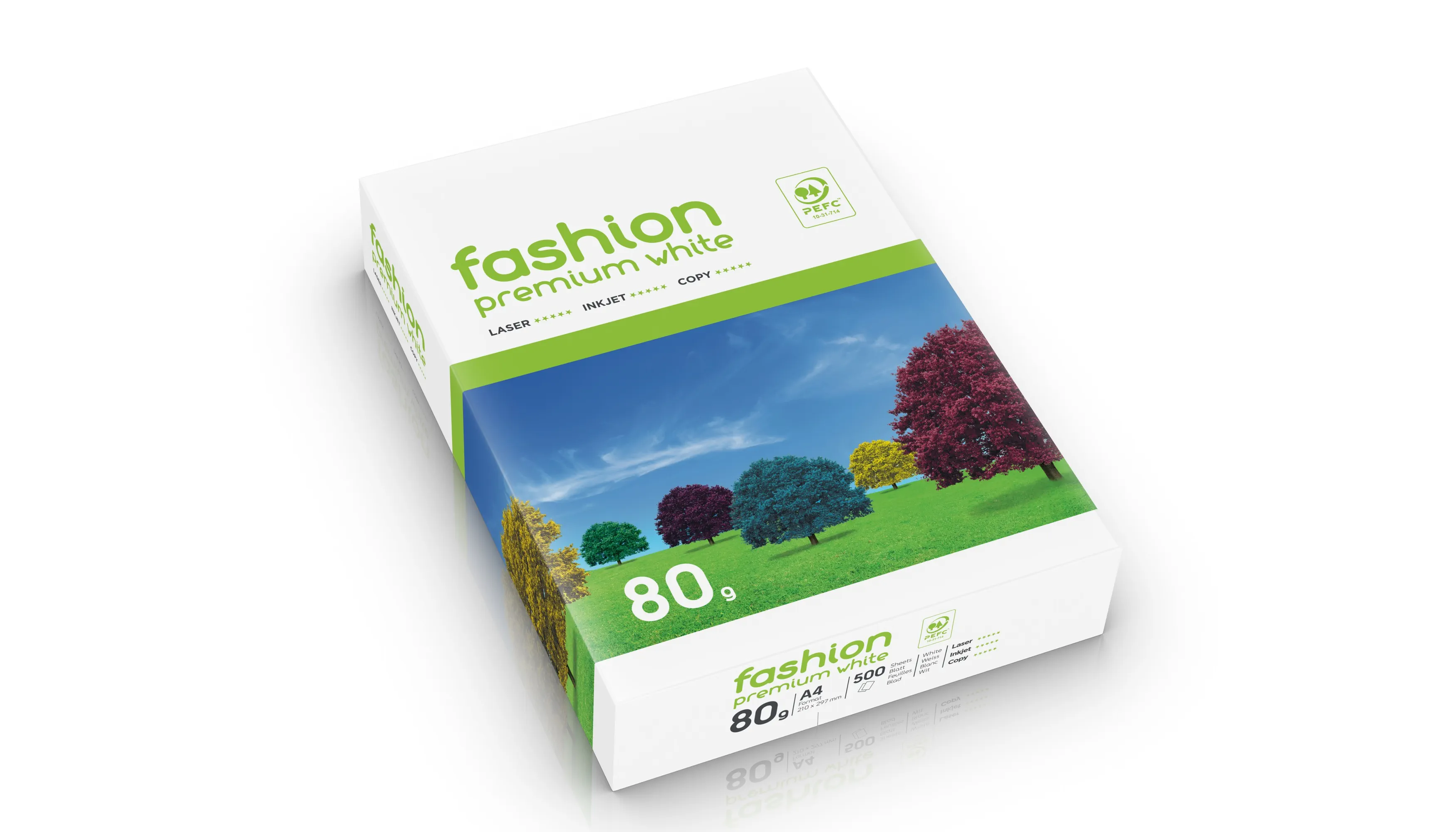 FASHION Kopierpapier premium white DIN A4 80 g/m²  500 Blatt/Pack weiß