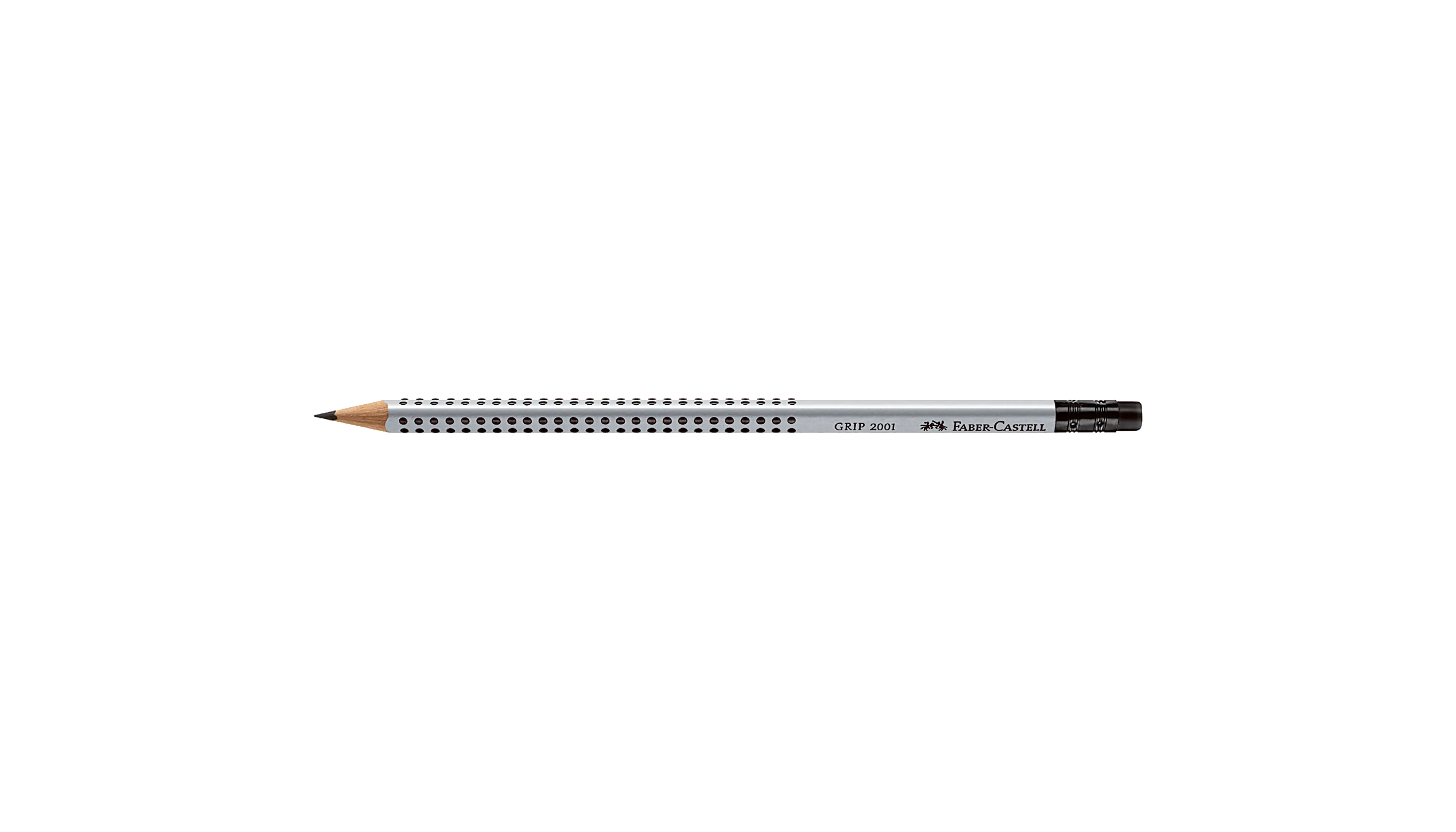 FABER-CASTELL Bleistift GRIP 2001 mit Radierer HB