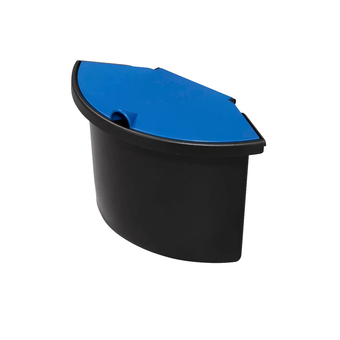 HELIT Abfalleinsatz mit Deckel 2L schwarz,blau 