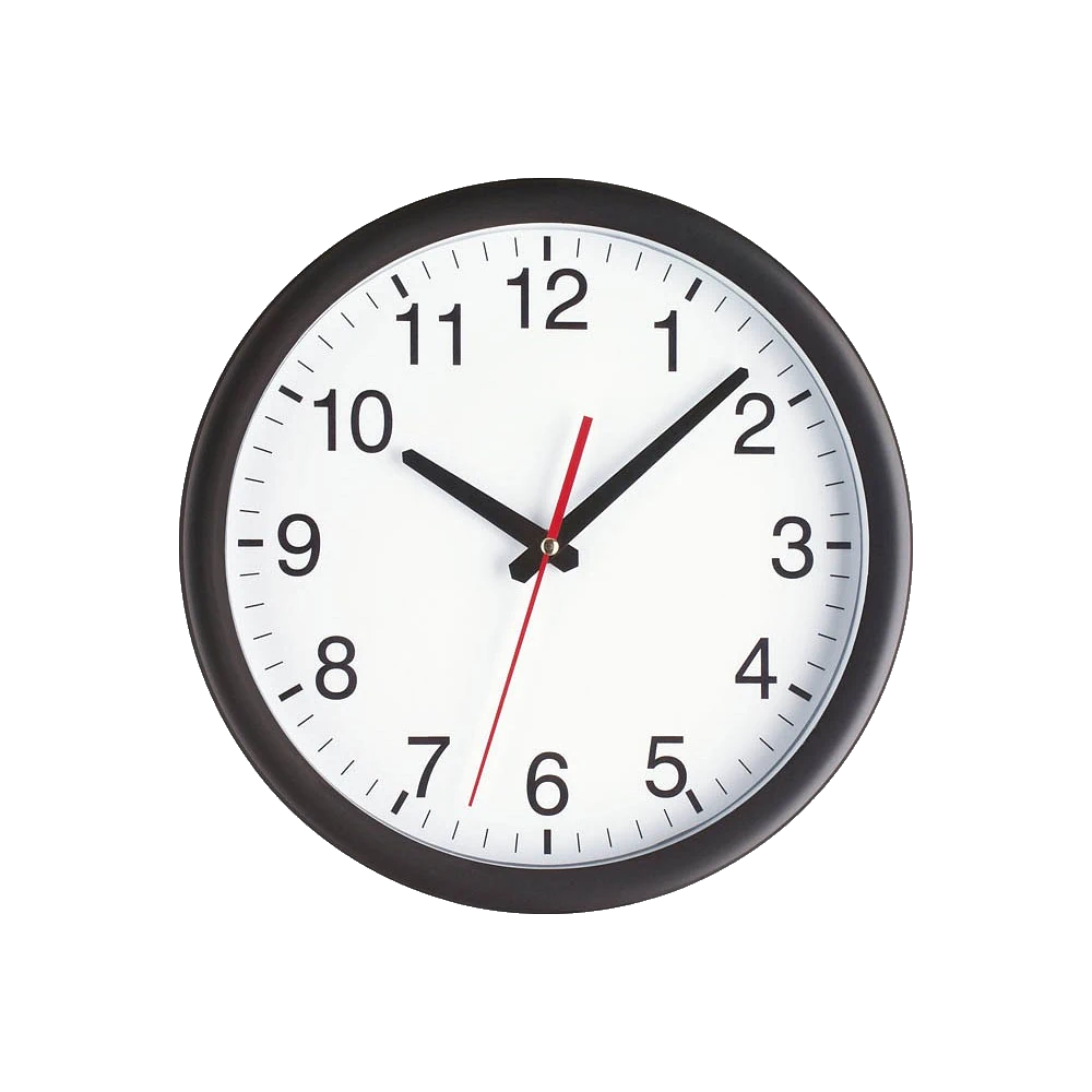 TFA Wanduhr schwarz Kunststoff