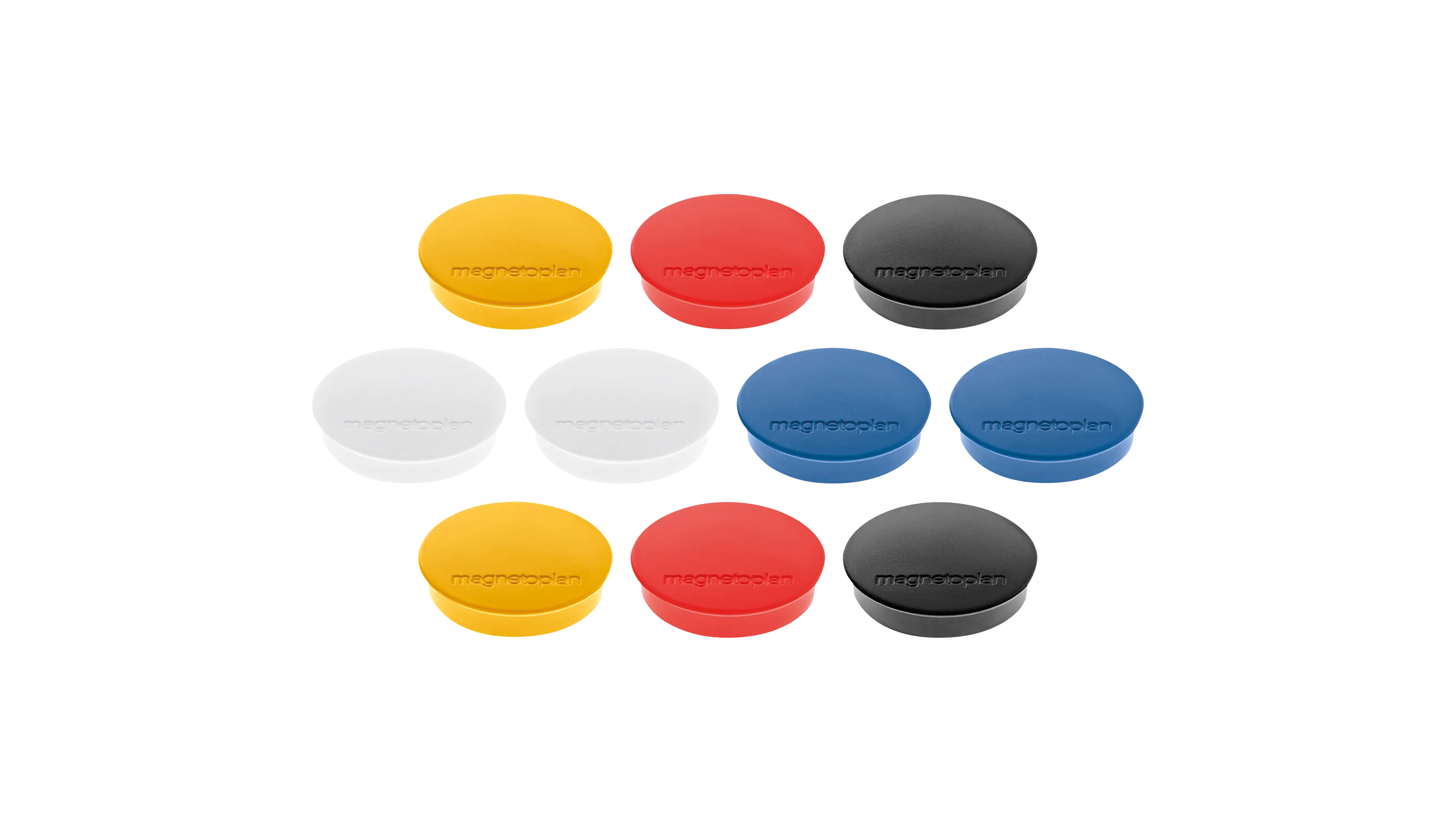 MAGNETOPLAN  Magnet Discofix Standard 30mm rund 10 St./Pack.  sortiert