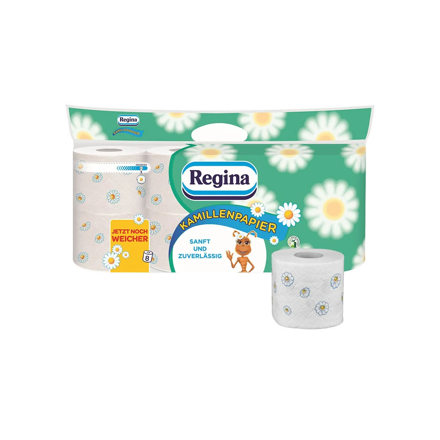 REGINA Regina Toilettenpapier Kamillenpapier 3-lagig  1P=8 Rollen