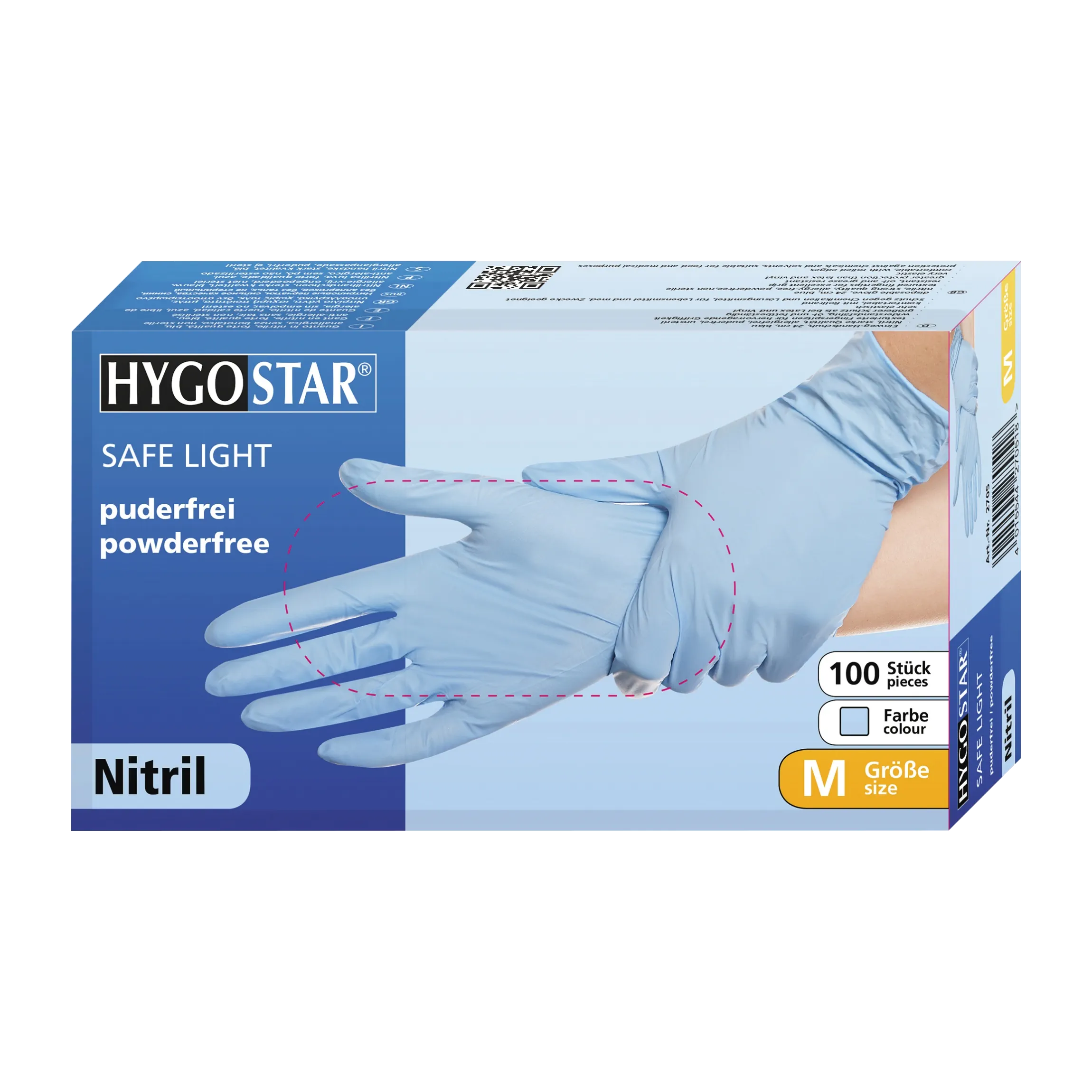 HYGOSTAR Einweghandschuh SAFE LIGHT blau 100 Stück/Pack