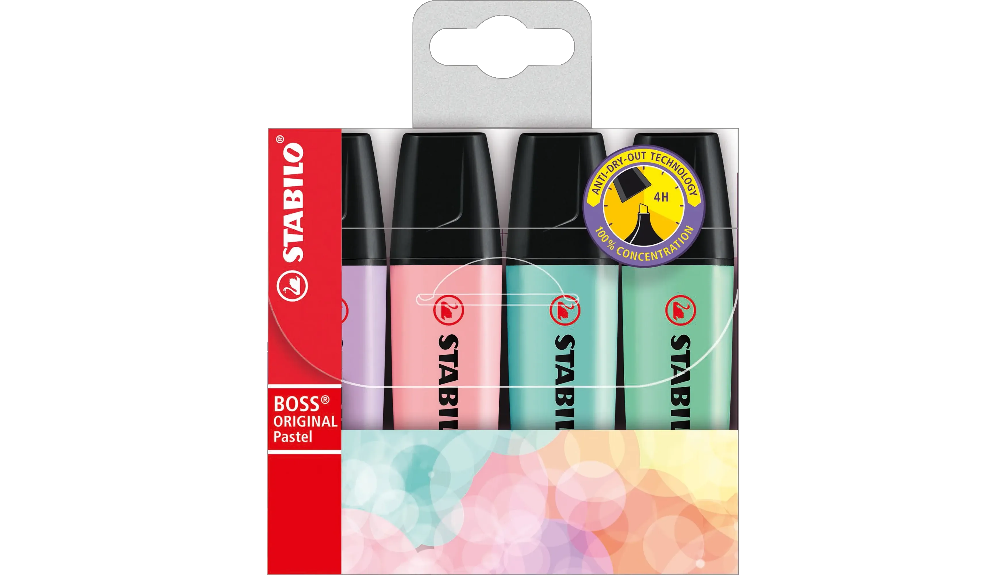 STABILO® Textmarker BOSS® ORIGINAL 4 Stück pro Packung pastel sortiert