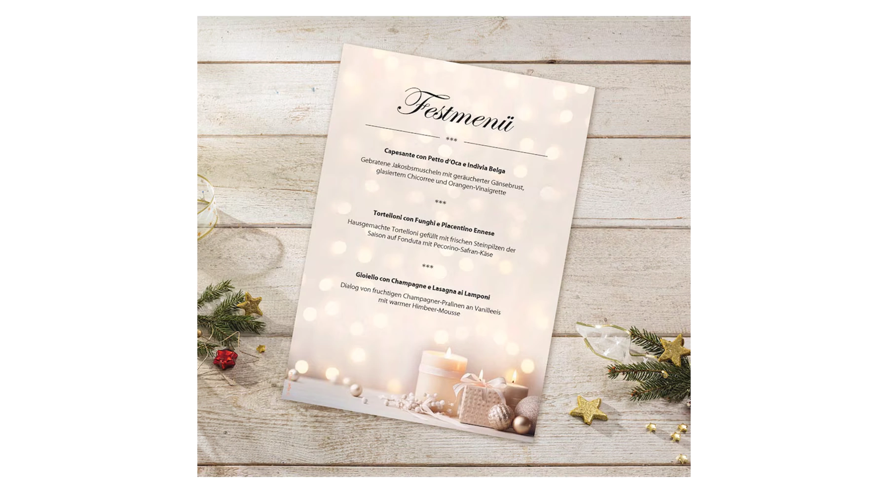 SIGEL Weihnachtsbriefpapier Golden Glow DIN A4 90 g/m²  100 Blatt/Pack