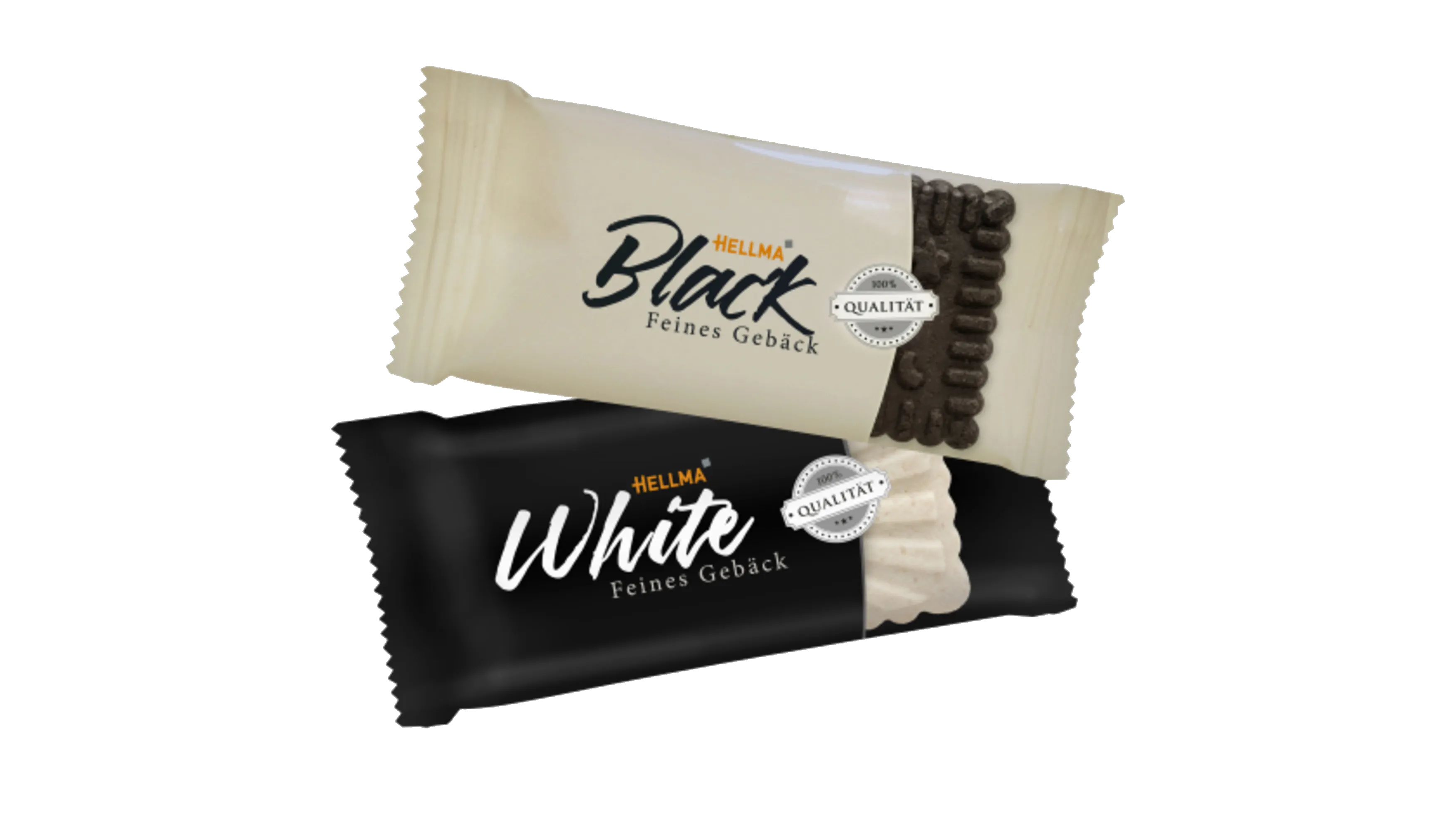 HELLMA Gebäck Black & White Kakao / Vanille 200 x 5,6 g/Pack