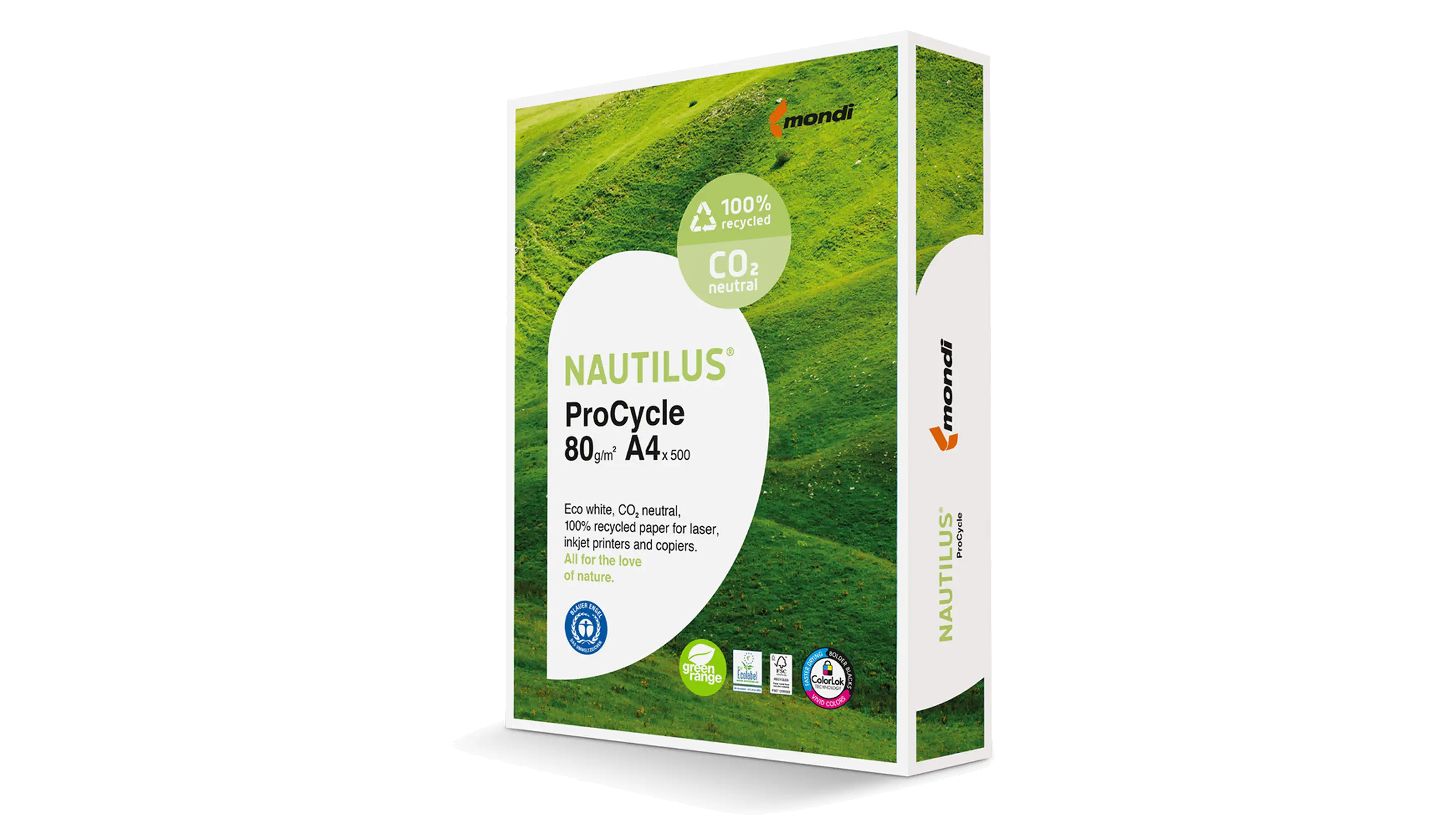 NAUTILUS Kopierpapier ProCycle A4 80g weiß 1Pa=500Blatt