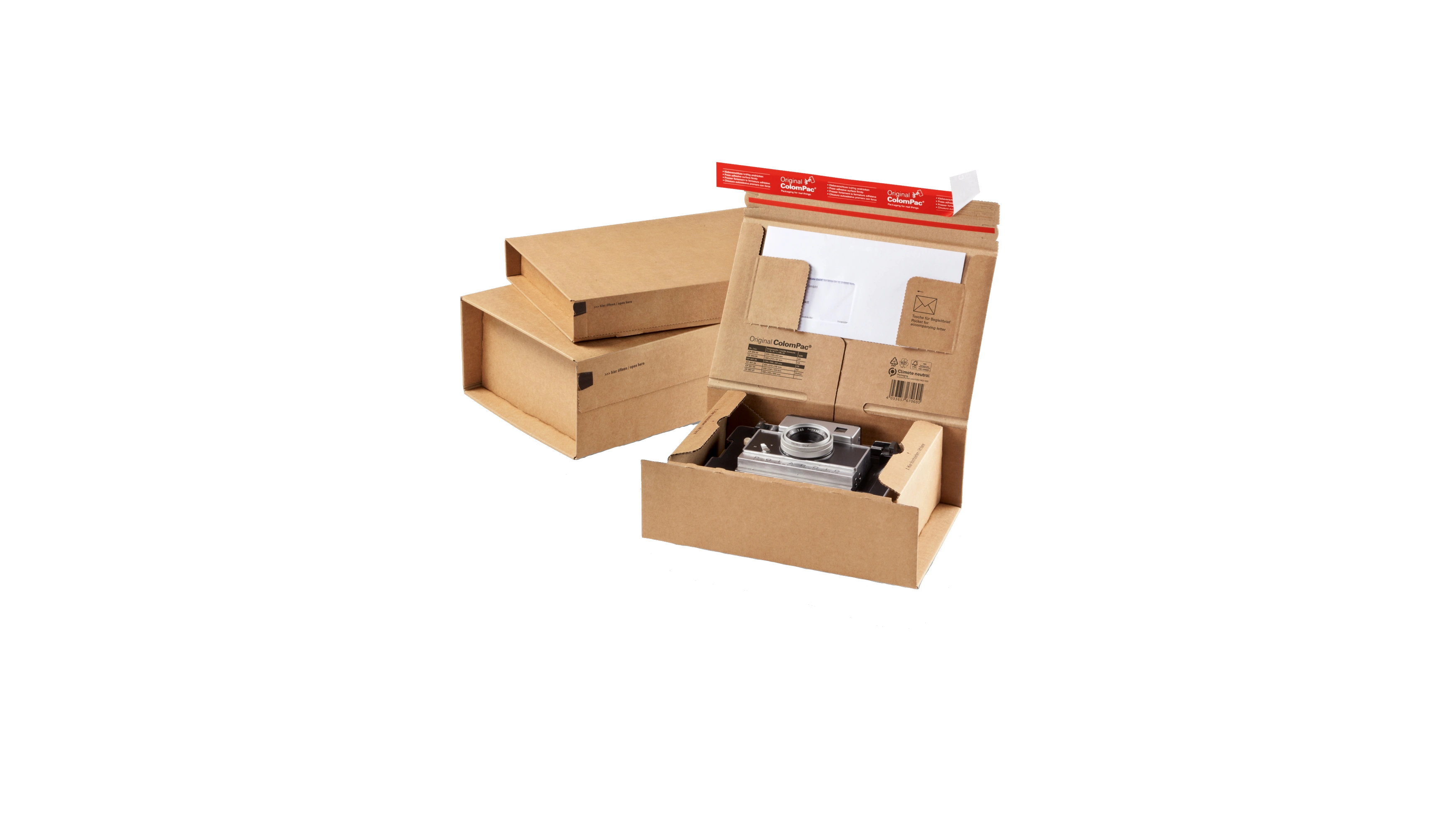 COLOMPAC® Versandkarton POST-BOX DIN A4+  33 x 12 x 29 cm braun