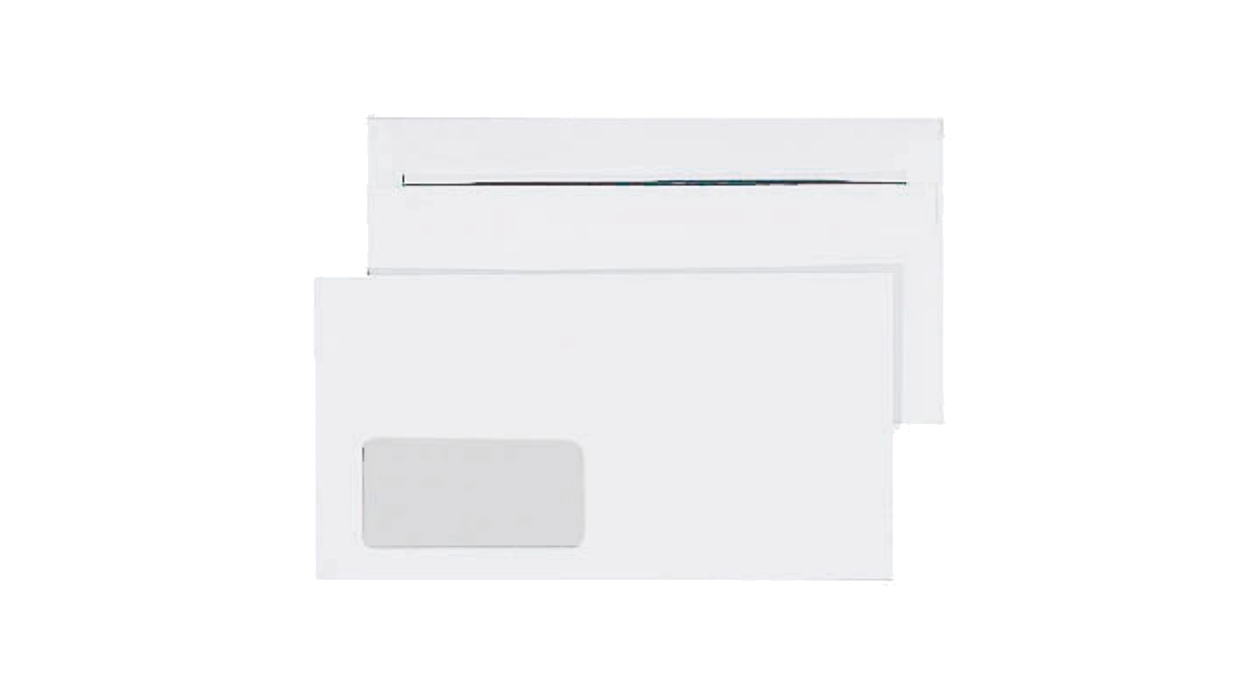BONG Kompakt-Briefumschläge mit Fenster weiß 125 x 235 mm sk 75 g/m² 1.000 Stück/Pack