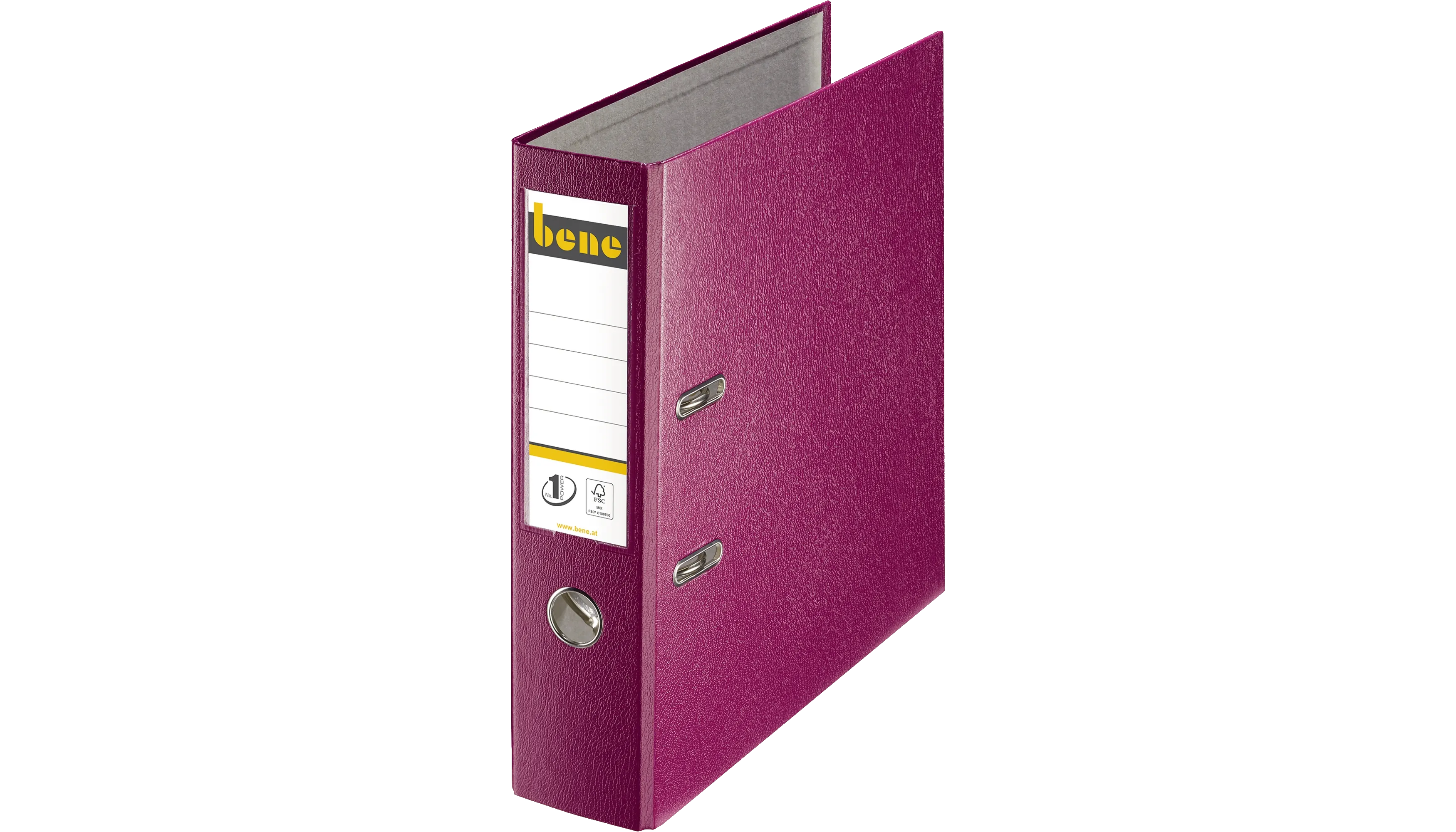 BENE Ordner DIN A4 80 mm brombeer