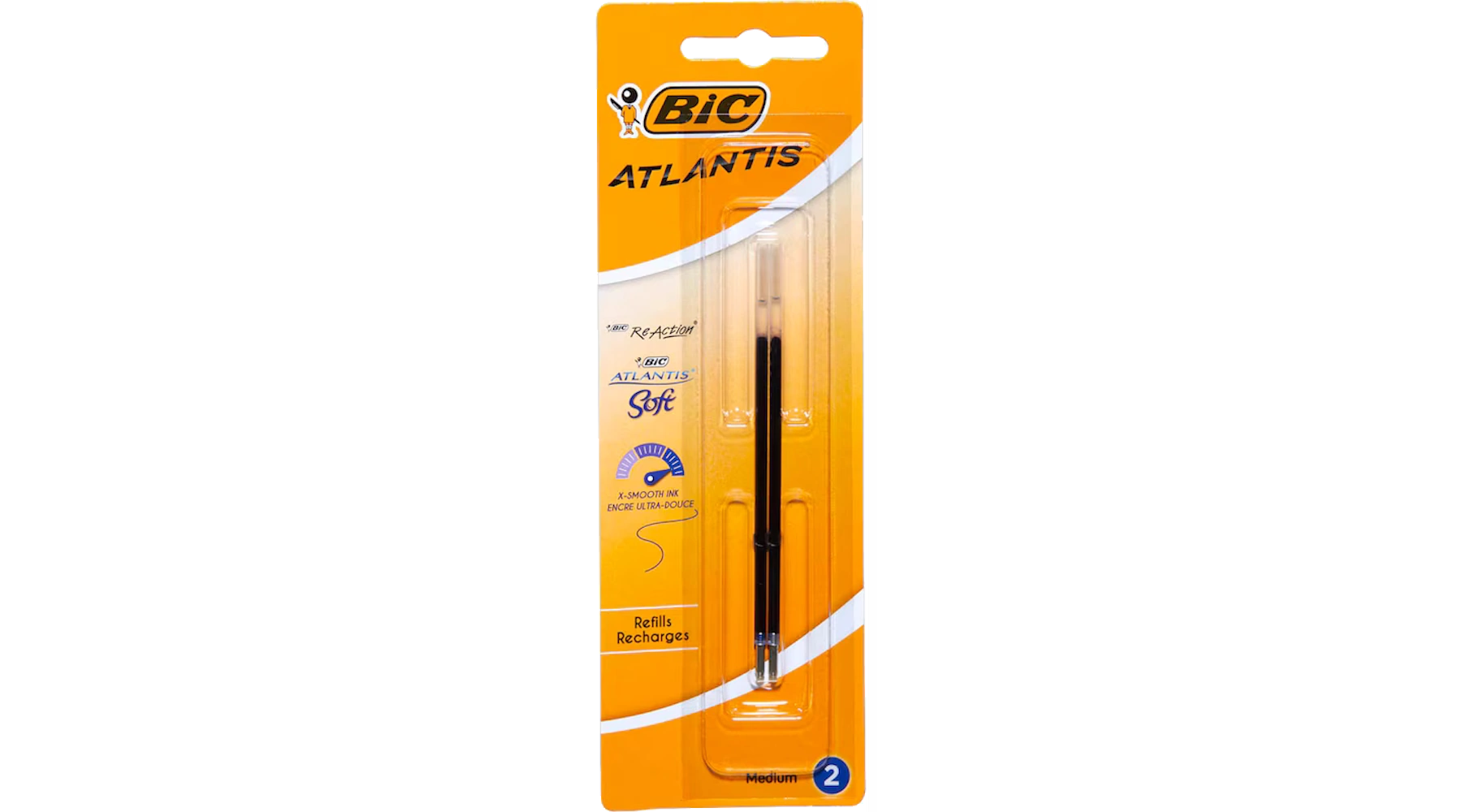 BIC® Kugelschreibermine refill X-smooth M 0,4 mm 2 Stück/Pack blau