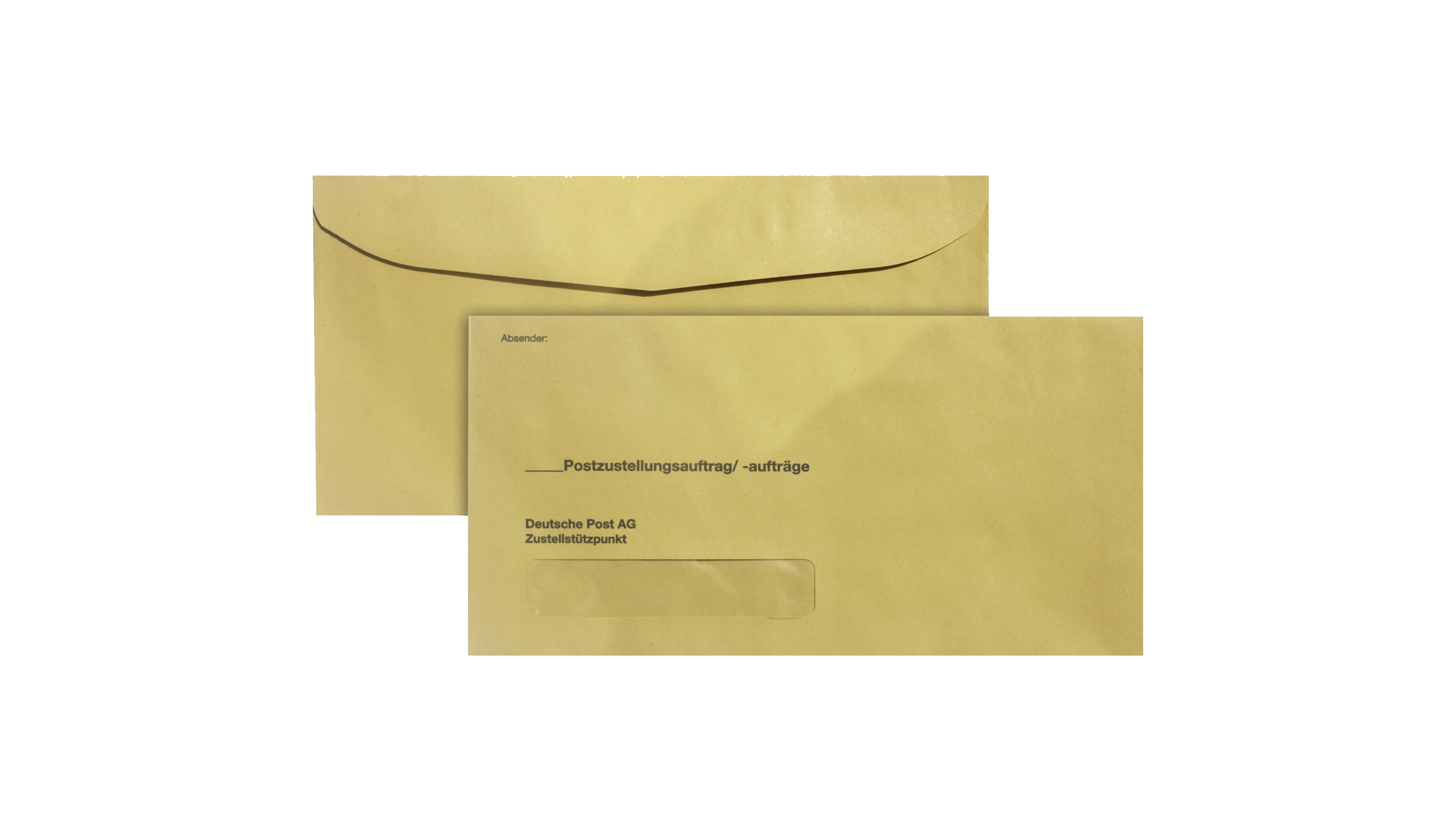 RNK Verlag Zustellungsumschlag 235 x 120 mm (B x H) mit Fenster  recyclinggelb