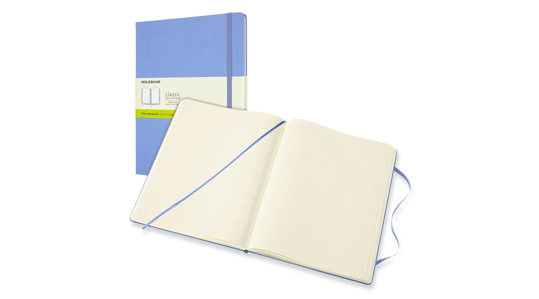 MOLESKINE Notizbuch Classic Collection fester Einband ca. DIN A4 blanko hortensienblau