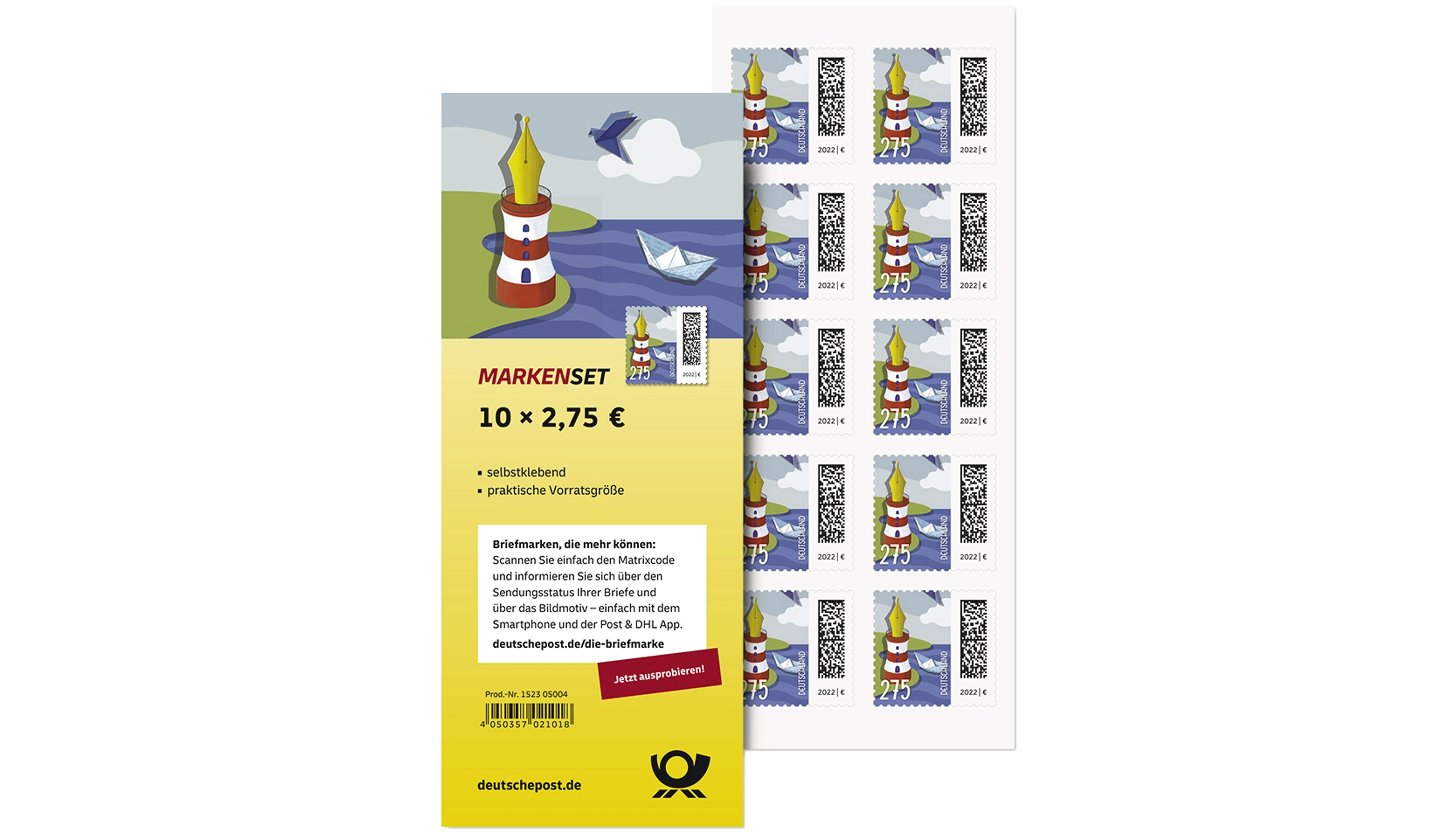 Briefmarke Welt der Briefe 2,75 Euro sortiert selbstklebend  10 Stück pro Pack