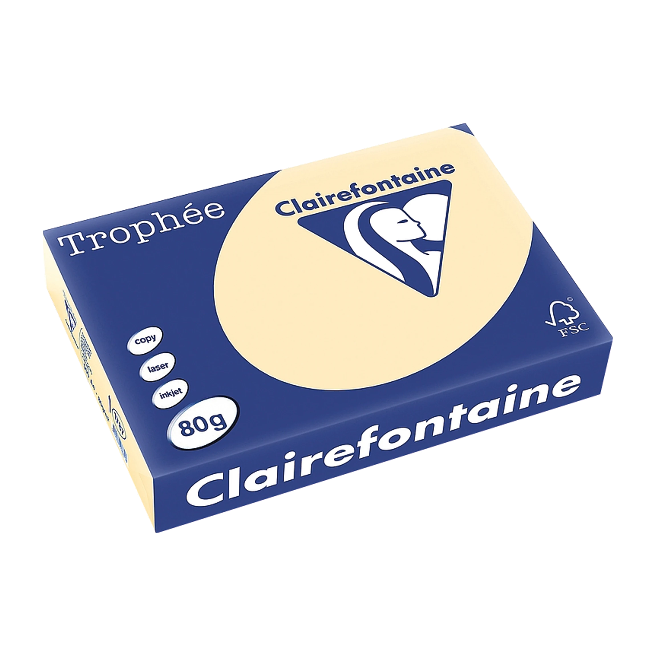 CLAIREFONTAINE Kopierpapier Trophée Color chamois DIN A4  80 g/m 1Pa=500Blatt