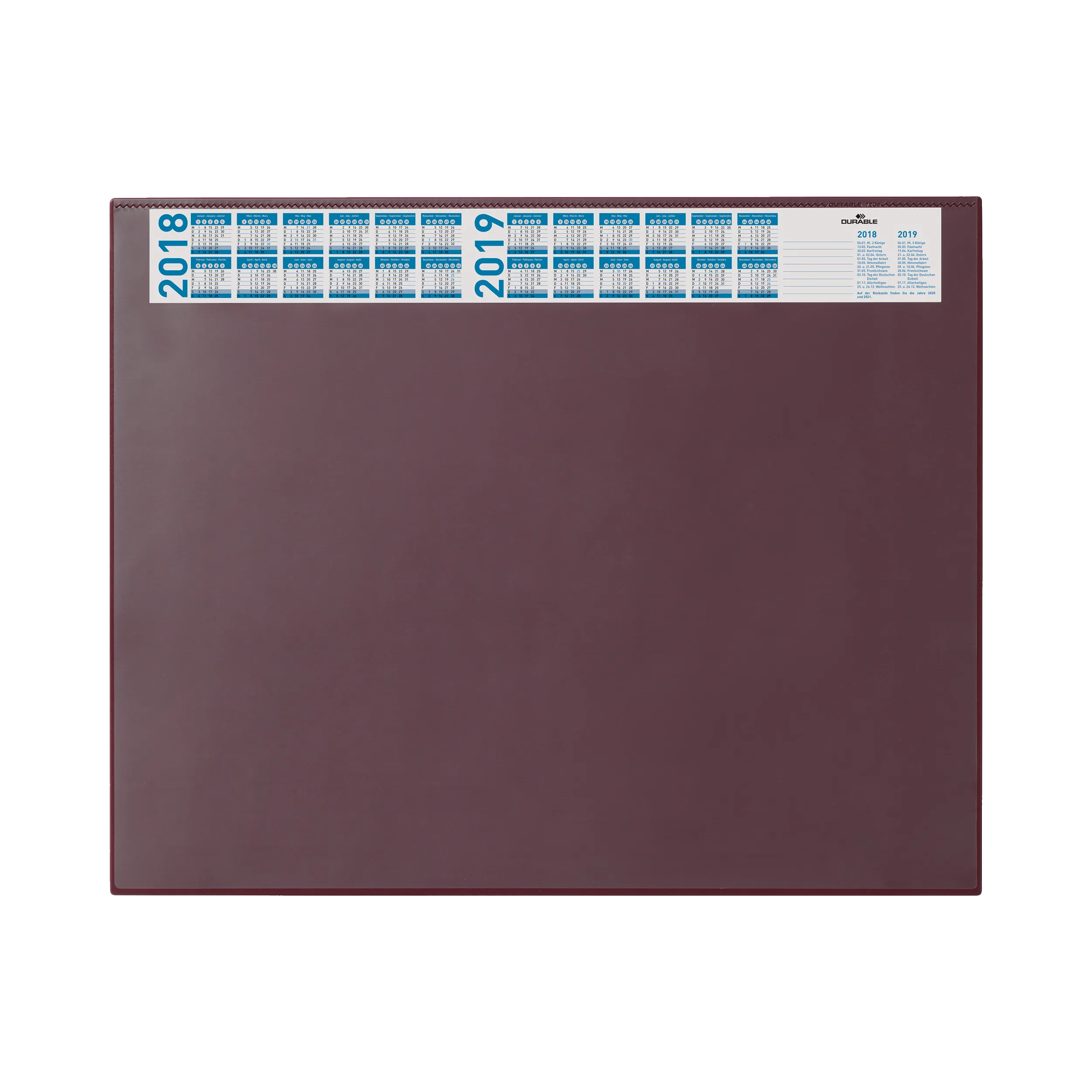 DURABLE Schreibunterlage 2 mm  65 x 52 cm rot 