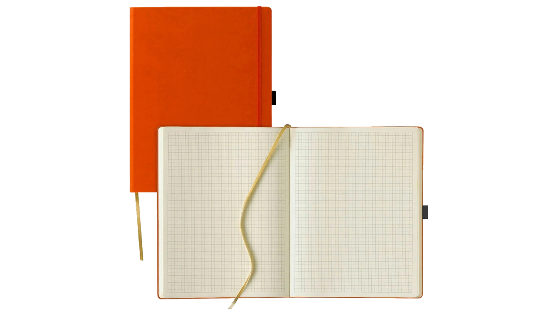 LEDIBERG Notizbuch Tucson 19 x 25 cm (B x H) kariert  Hardcover 240 Seiten orange