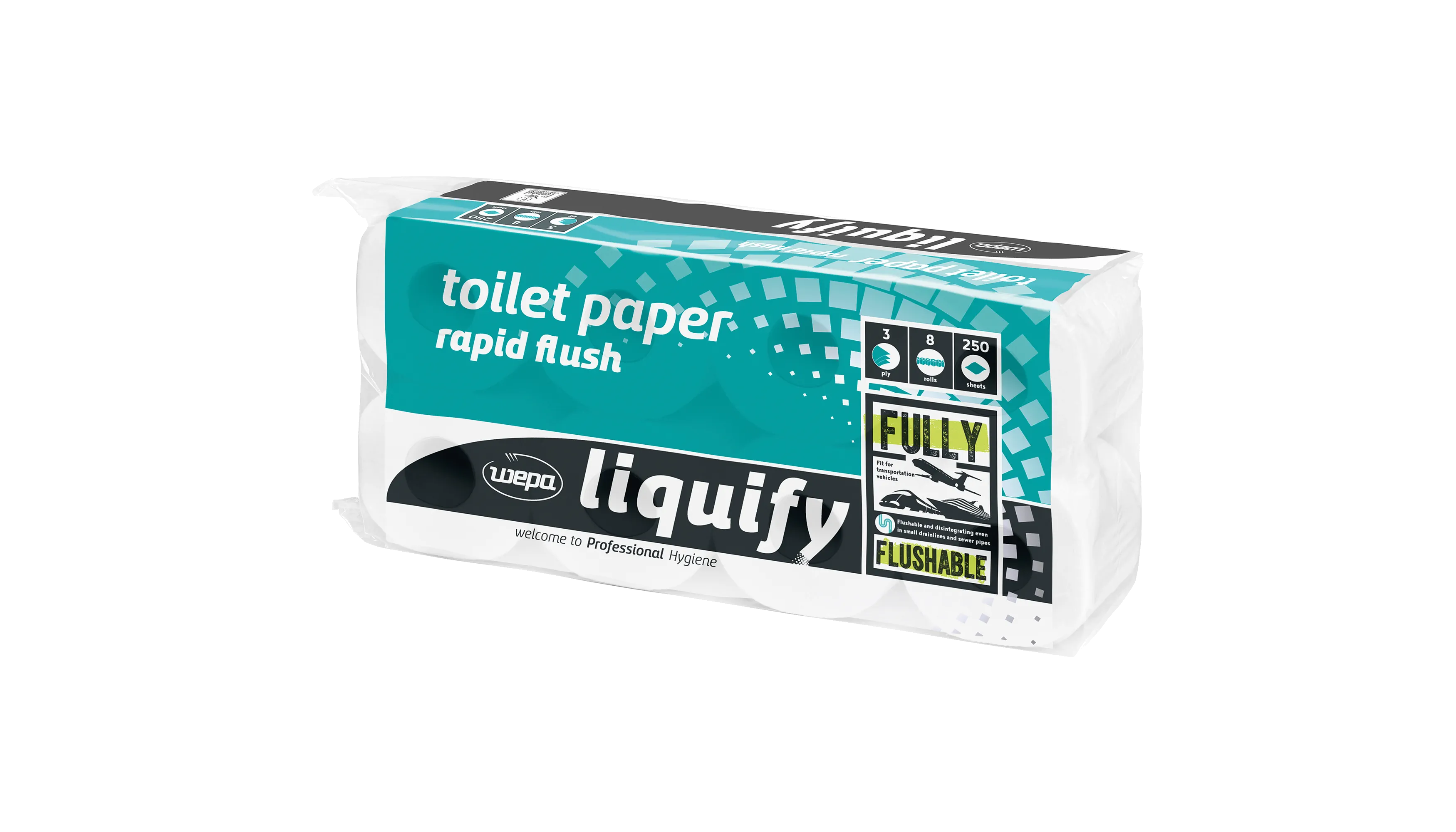 SATINO Toilettenpapier liquify 3-lagig hochweiß  1Pack=8 Rollen