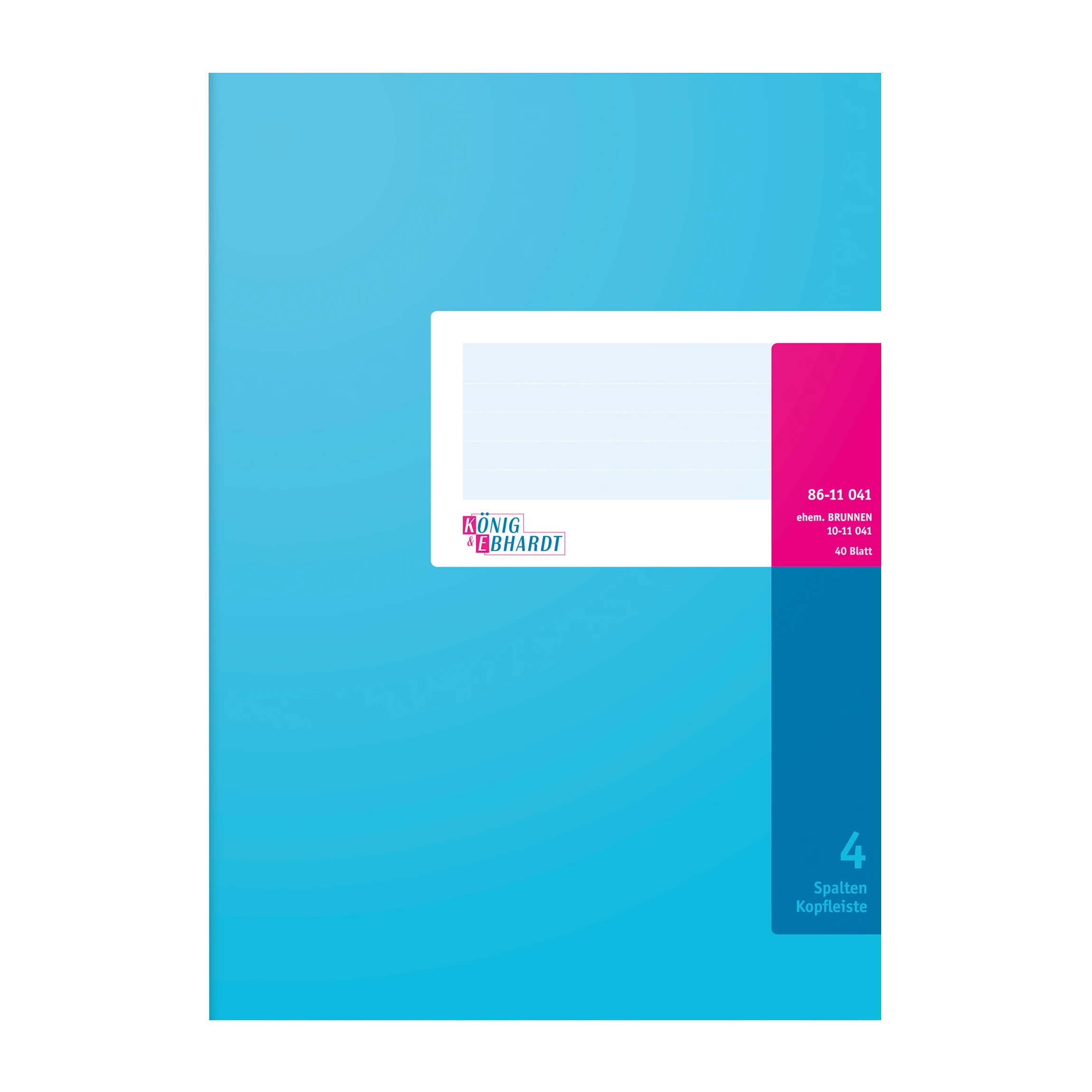 KÖNIG & EBHARDT Spaltenbuch 4 Spalten DIN A4  40 Blatt hellblau KÖNIG & EBHARDT Spaltenbuch 4 Spalten DIN A4  40 Blatt hellblau