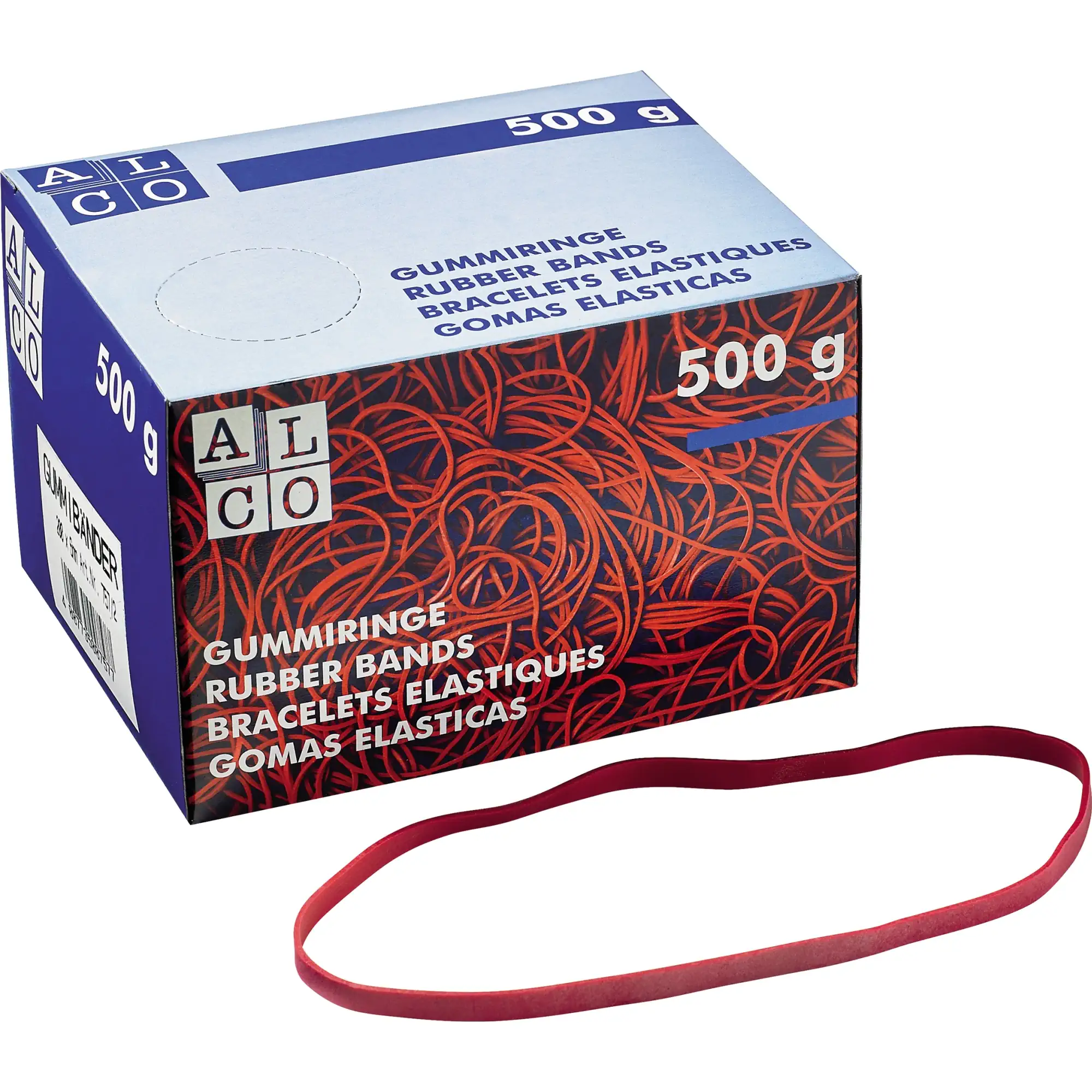 ALCO Gummiband 6 x 200 mm (B x L) rot 500g/Pack