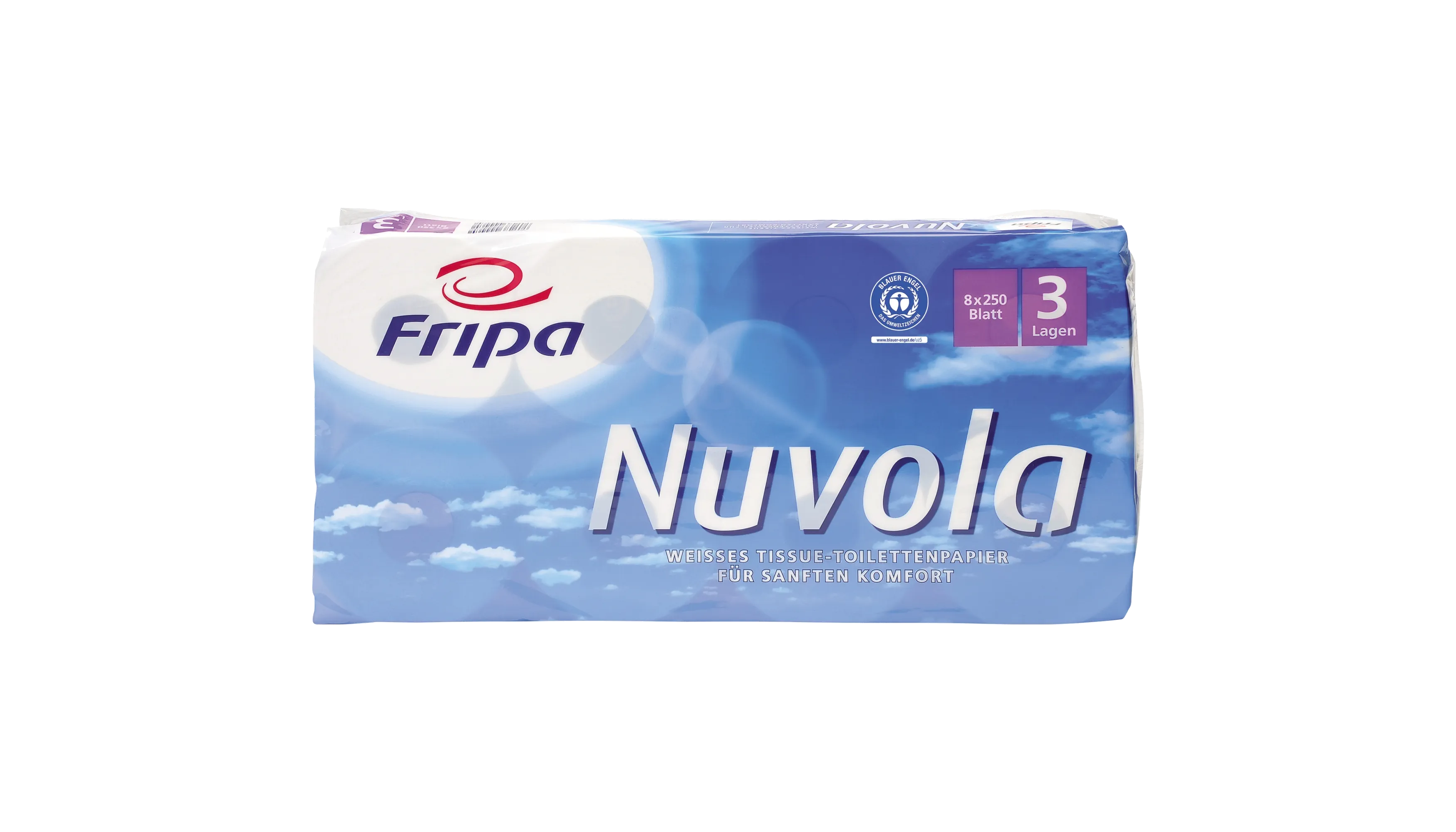 FRIPA Toilettenpapier Nuvola 3-lagig weiß  8 Rollen/Pack